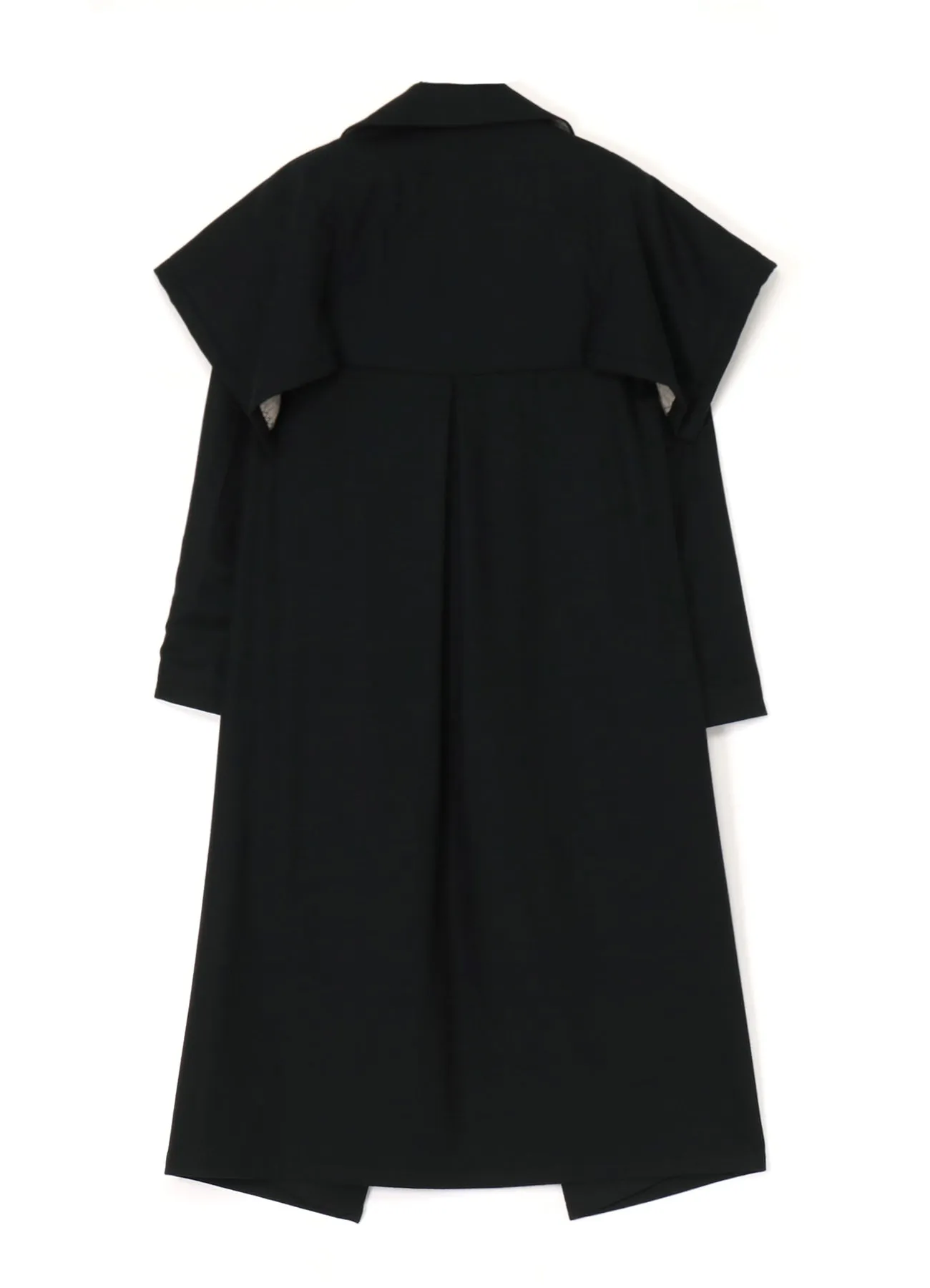 CAPE-STYLE COAT WITH PLAID PATTERN LINING sold by Yohji Yamamoto product image thumbnail 3