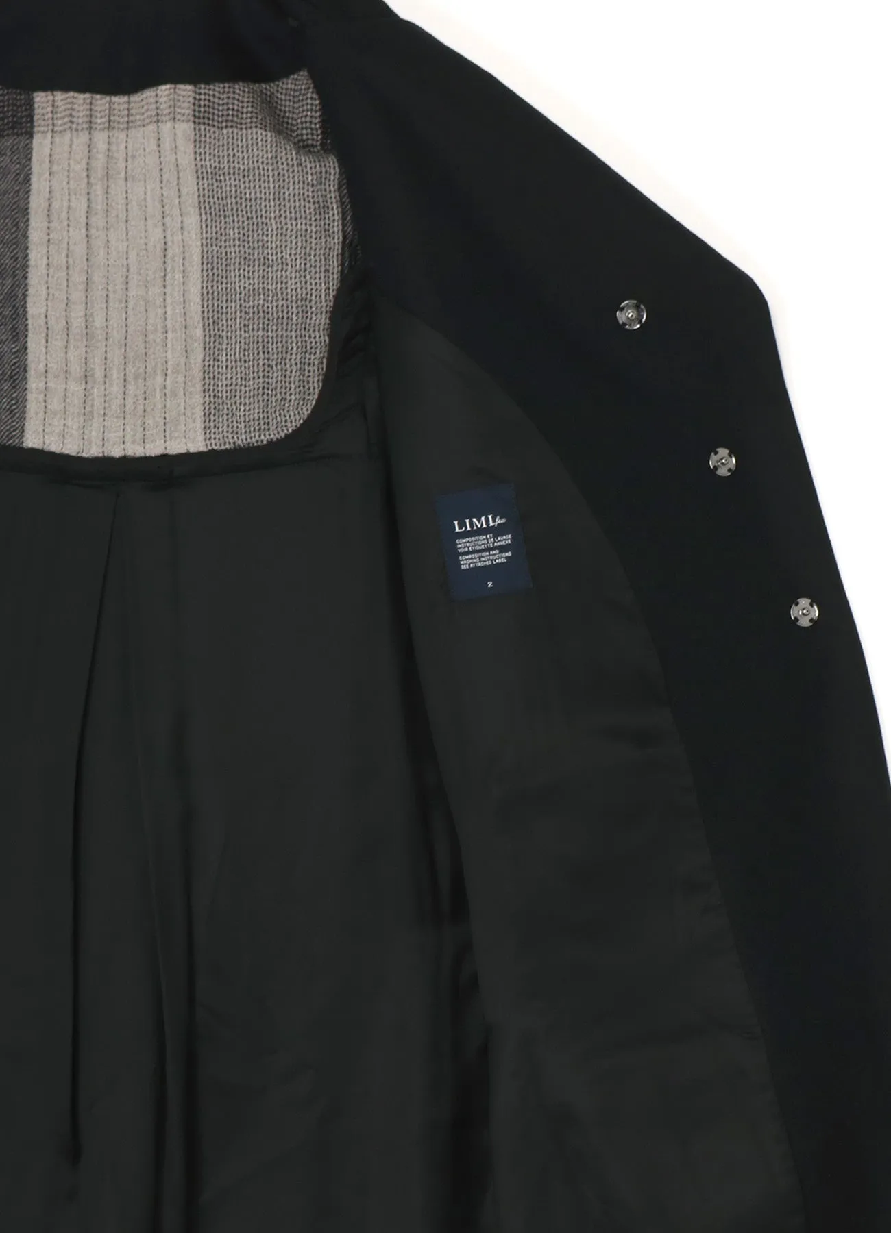 CAPE-STYLE COAT WITH PLAID PATTERN LINING sold by Yohji Yamamoto product image thumbnail 4