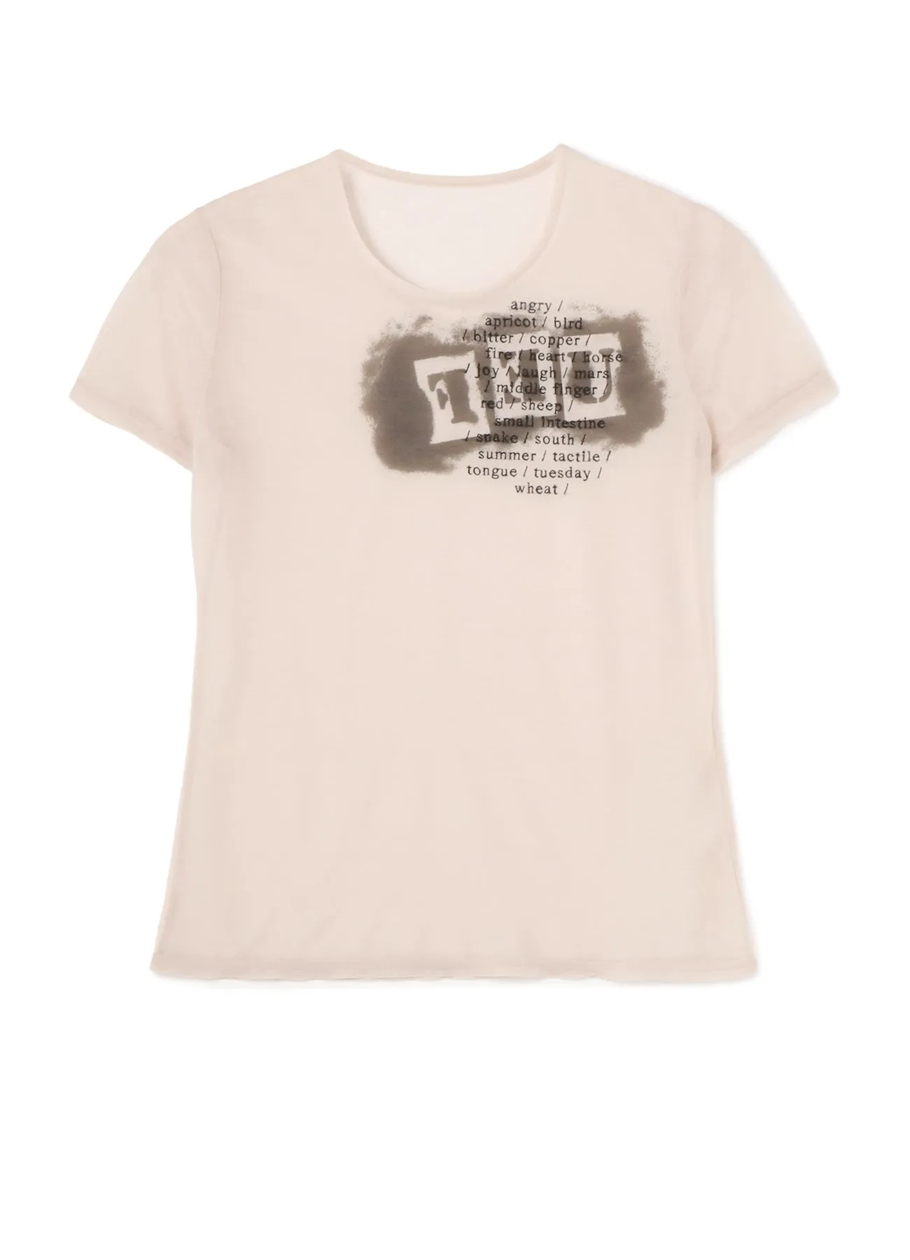 FEU Embroidery & Print Tight Short Sleeve T sold by Yohji Yamamoto