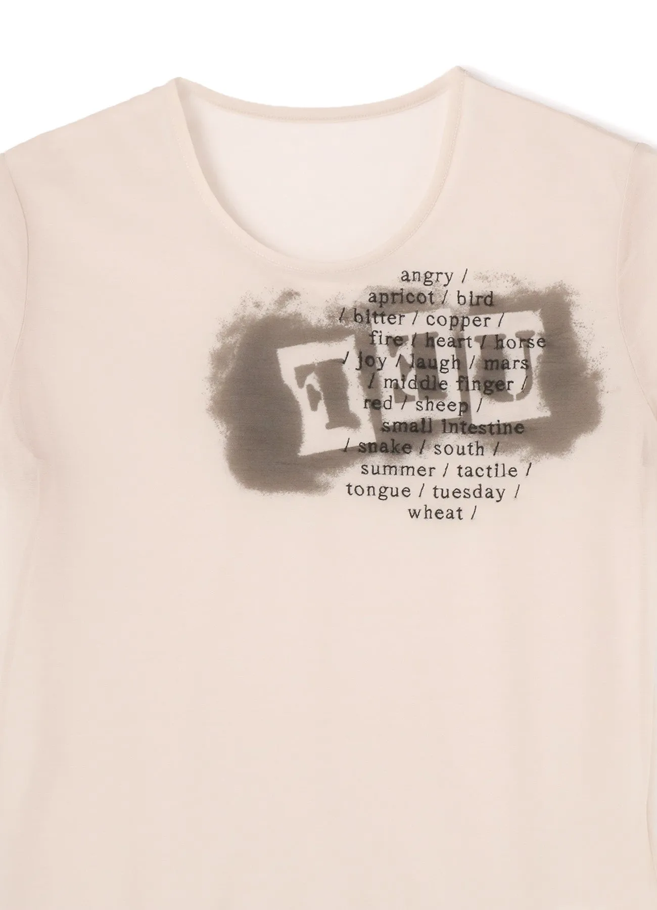 FEU Embroidery & Print Tight Short Sleeve T sold by Yohji Yamamoto product image thumbnail 4