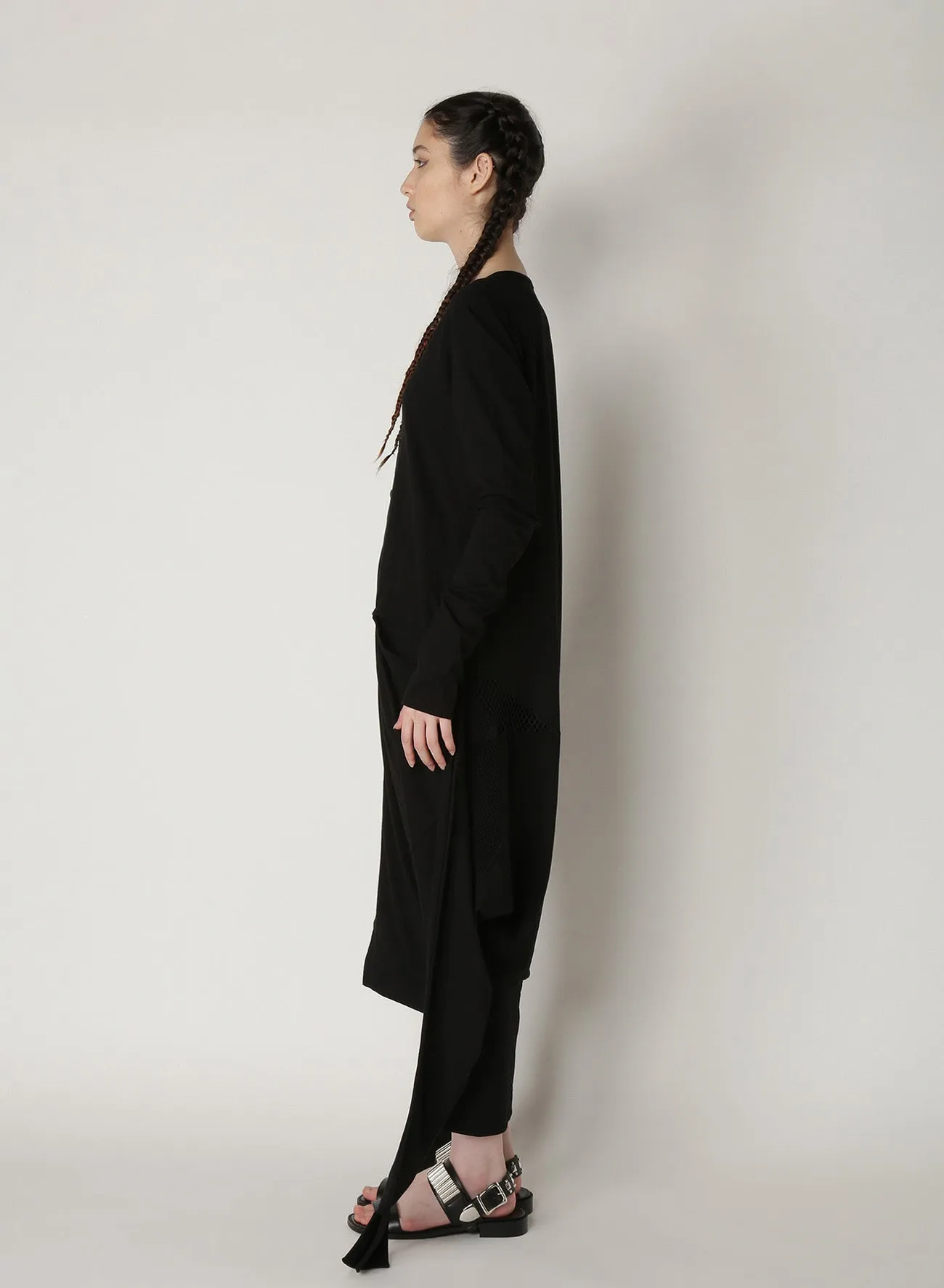 Mesh Patchwork A 2Way Long Cardigan sold by Yohji Yamamoto product image thumbnail 3