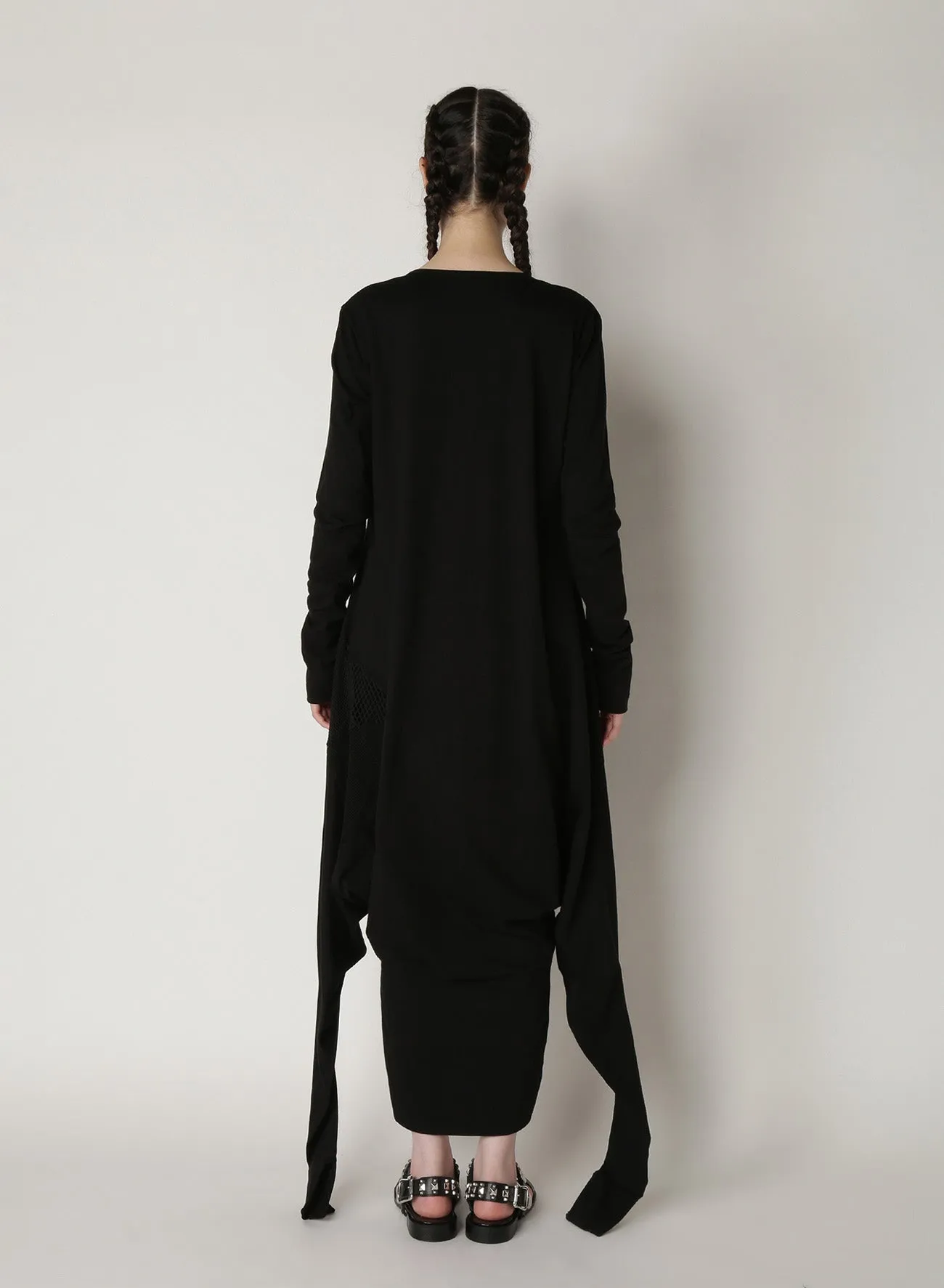 Mesh Patchwork A 2Way Long Cardigan sold by Yohji Yamamoto product image thumbnail 4