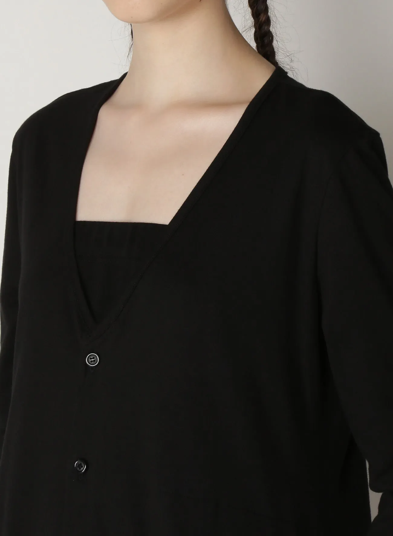 Mesh Patchwork A 2Way Long Cardigan sold by Yohji Yamamoto product image thumbnail 5