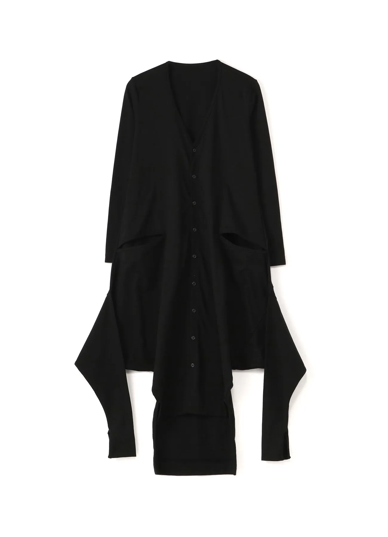 Mesh Patchwork A 2Way Long Cardigan sold by Yohji Yamamoto