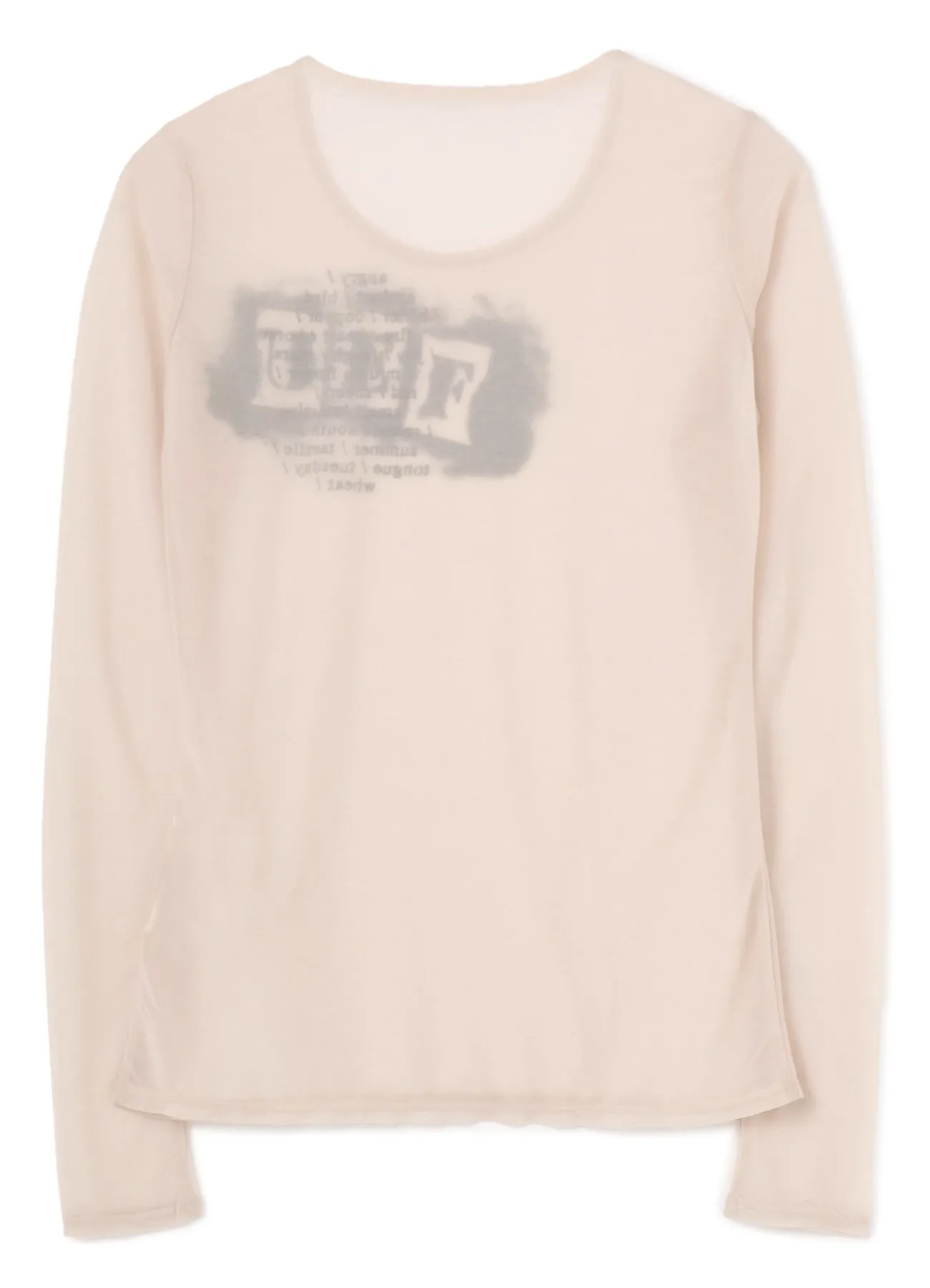 FEU Embroidery & Print Tight Long Sleeve T sold by Yohji Yamamoto product image thumbnail 3