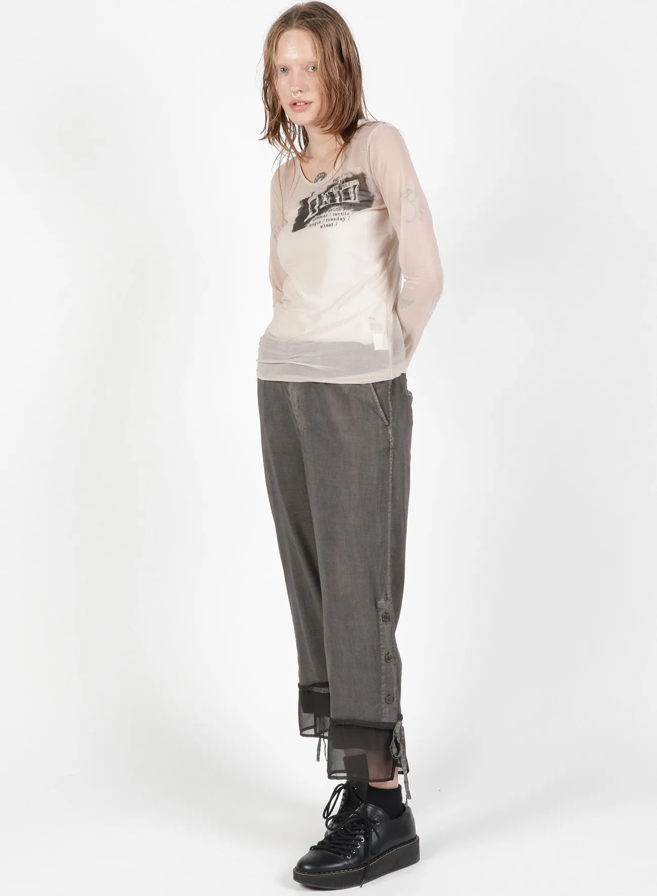 FEU Embroidery & Print Tight Long Sleeve T sold by Yohji Yamamoto product image thumbnail 4