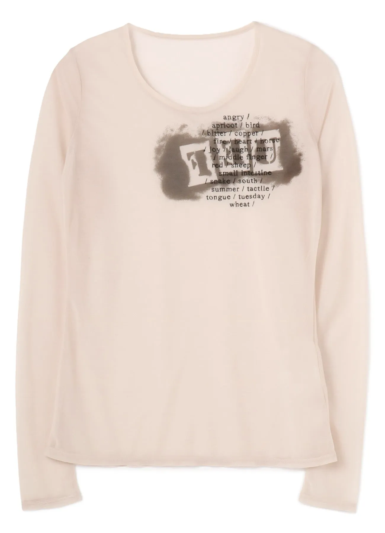 FEU Embroidery & Print Tight Long Sleeve T sold by Yohji Yamamoto product image thumbnail 2