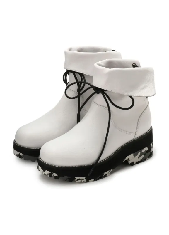 Light Shrink Leather Back Tongue 4Hole Boots sold by Yohji Yamamoto
