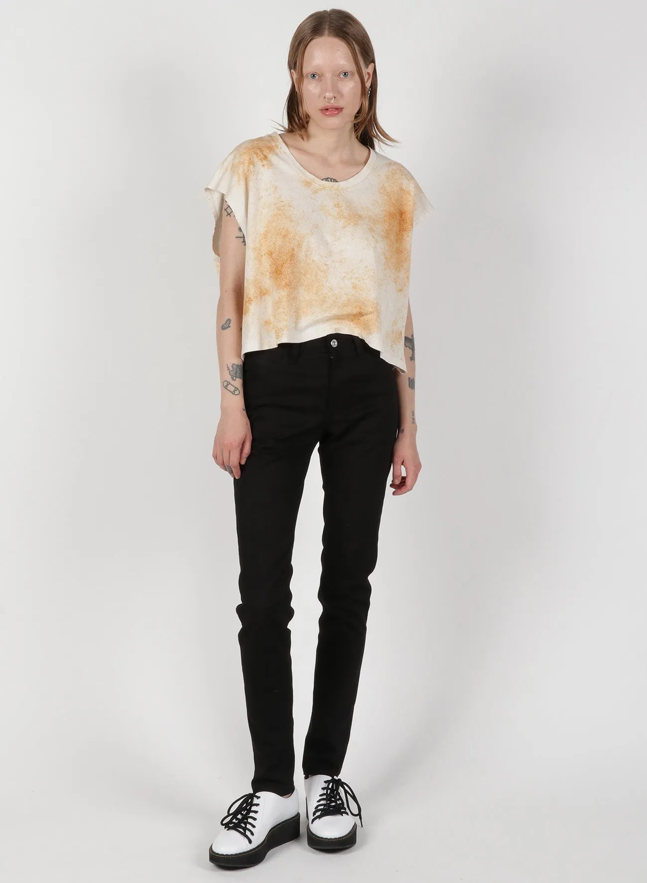 Grange Print French Sleeve Tank B sold by Yohji Yamamoto product image thumbnail 4