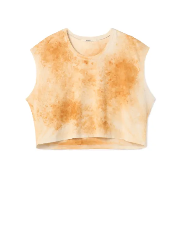 Grange Print French Sleeve Tank B sold by Yohji Yamamoto