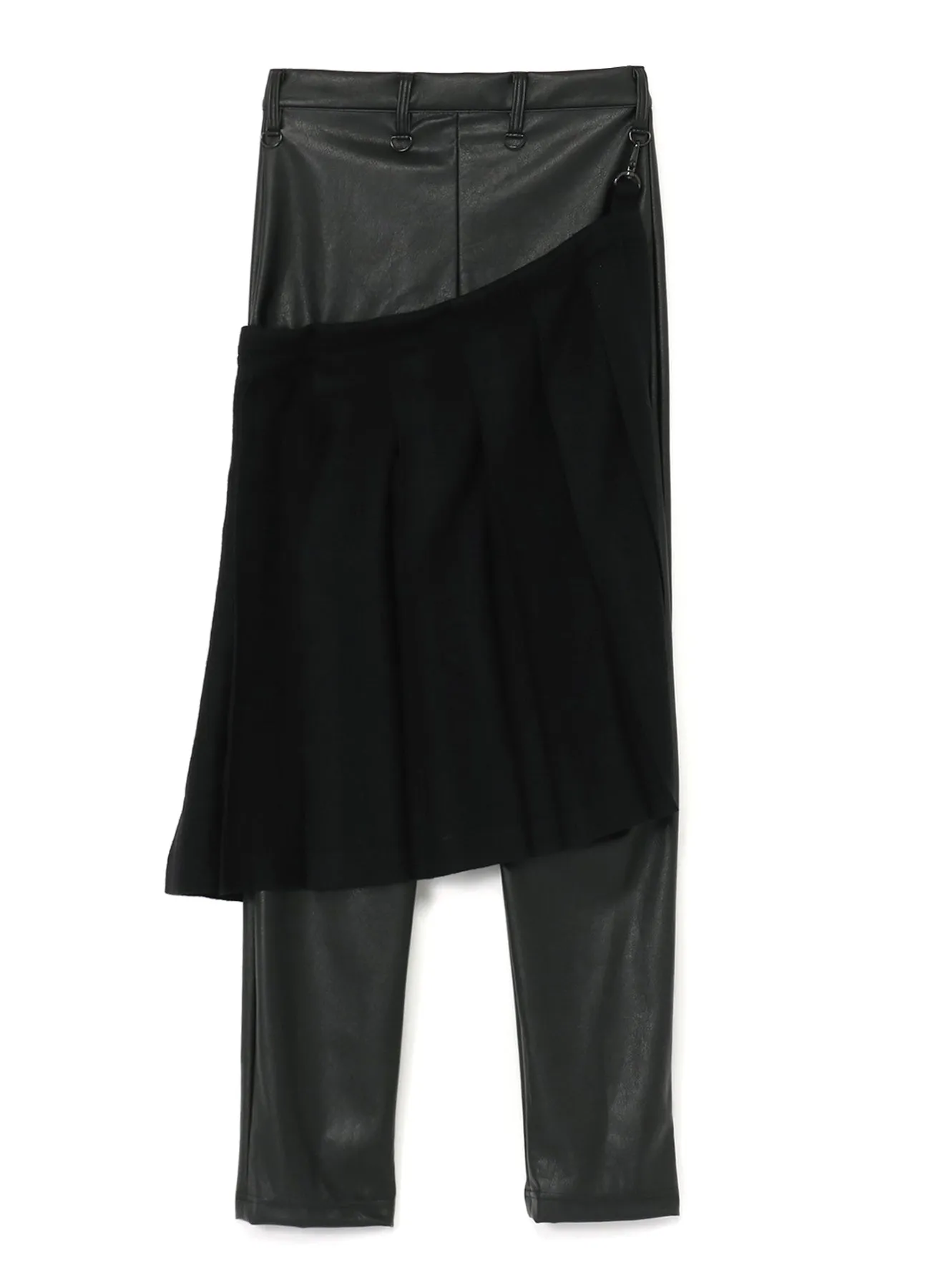 Synthetic Leather Pleats Combination Pants B sold by Yohji Yamamoto product image thumbnail 3