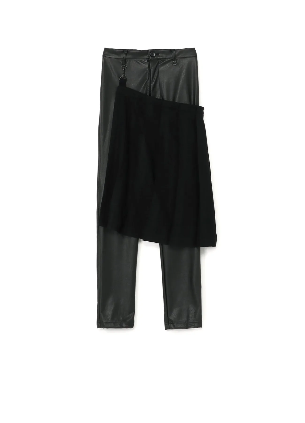 Synthetic Leather Pleats Combination Pants B sold by Yohji Yamamoto