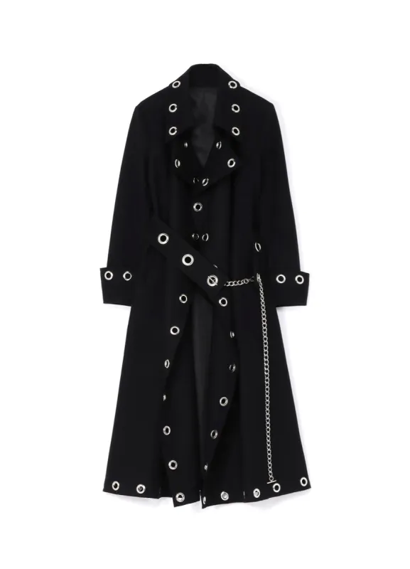 W/Melton eyelet coat sold by Yohji Yamamoto