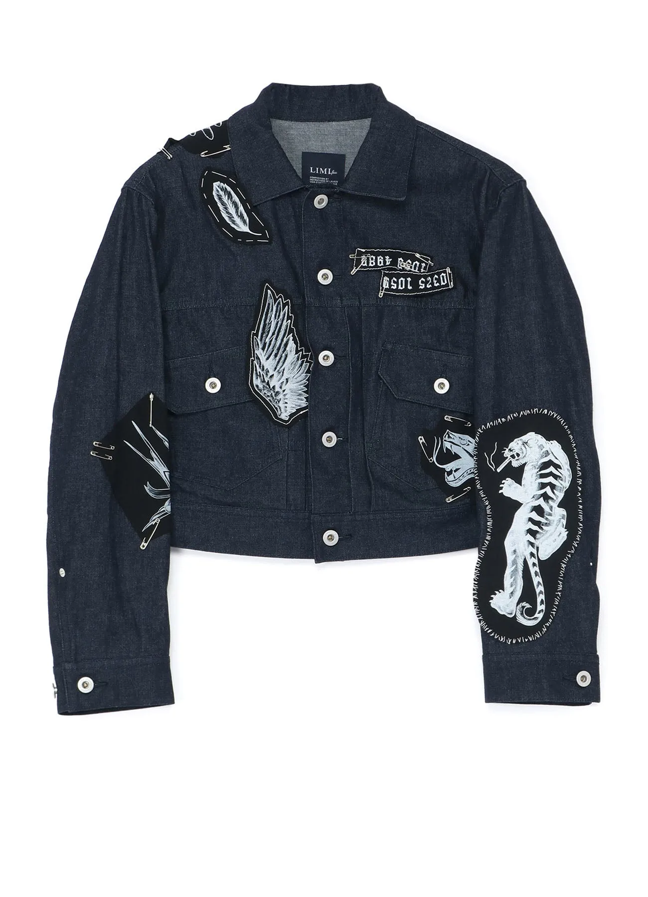 Black Denim Patched Short Blouson B sold by Yohji Yamamoto product image thumbnail 2