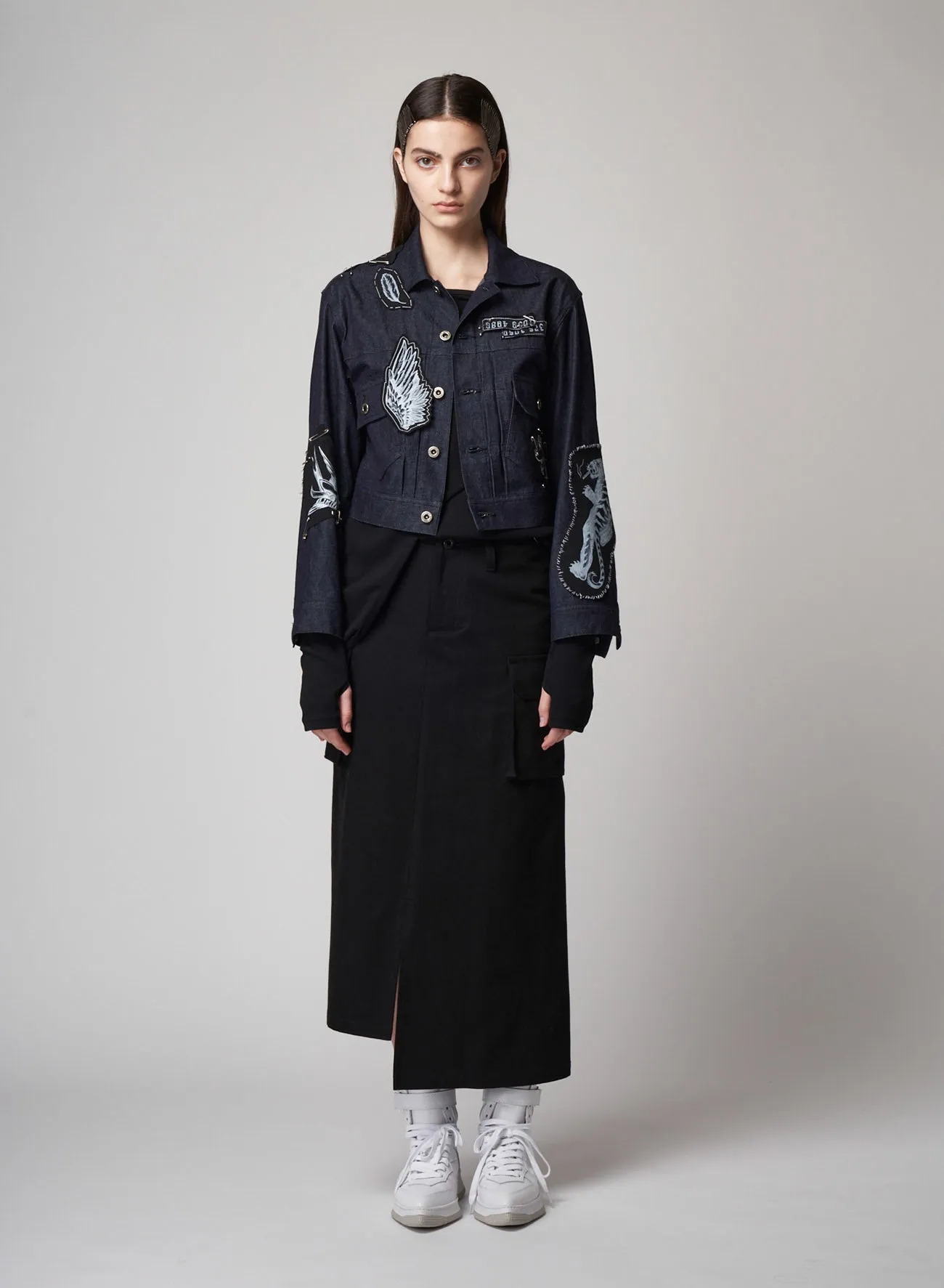 Black Denim Patched Short Blouson B sold by Yohji Yamamoto product image thumbnail 5