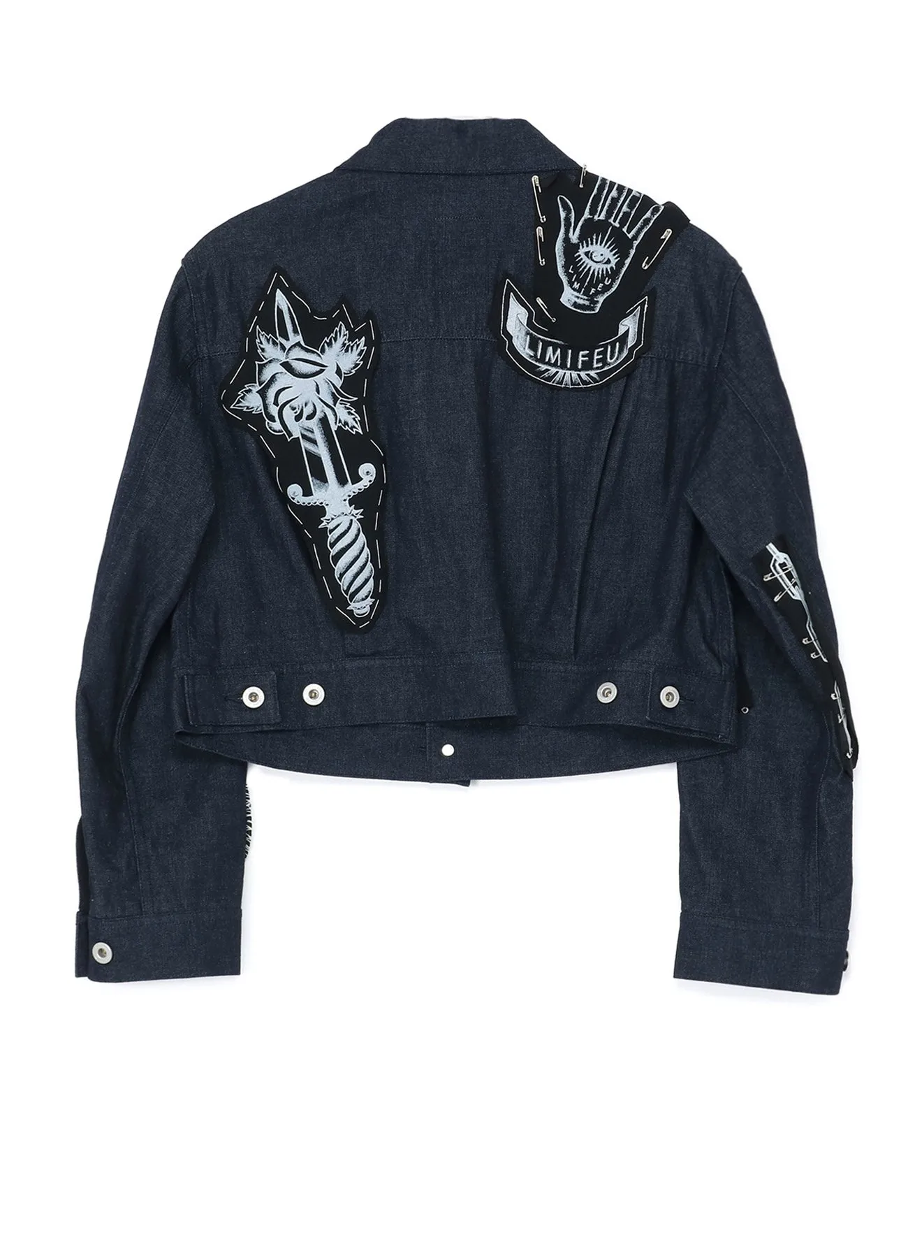 Black Denim Patched Short Blouson B sold by Yohji Yamamoto product image thumbnail 3