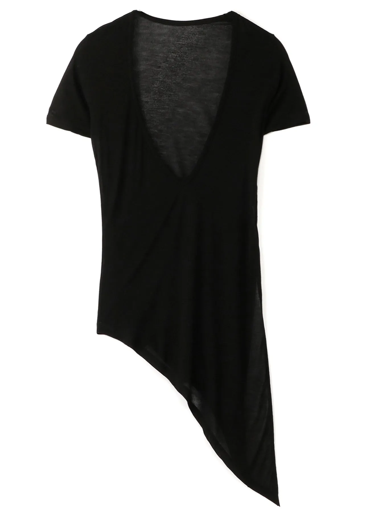 Ry/Si Plain Stitch V-Neck Asymmetry T sold by Yohji Yamamoto product image thumbnail 2