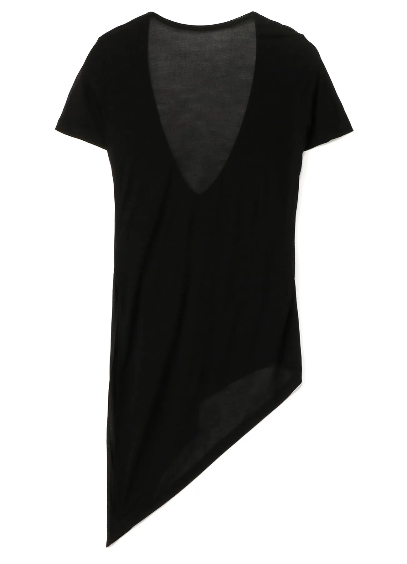 Ry/Si Plain Stitch V-Neck Asymmetry T sold by Yohji Yamamoto product image thumbnail 3