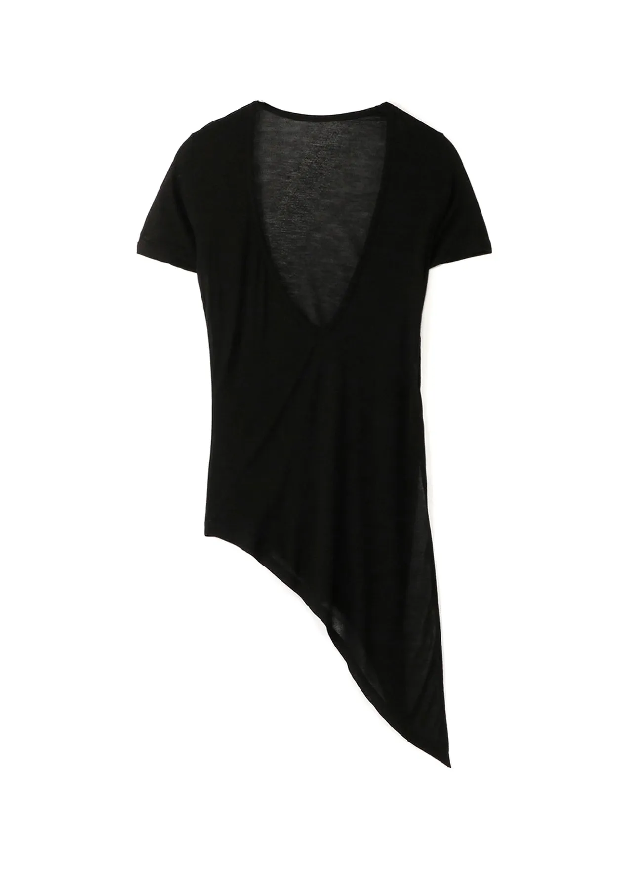 Ry/Si Plain Stitch V-Neck Asymmetry T sold by Yohji Yamamoto