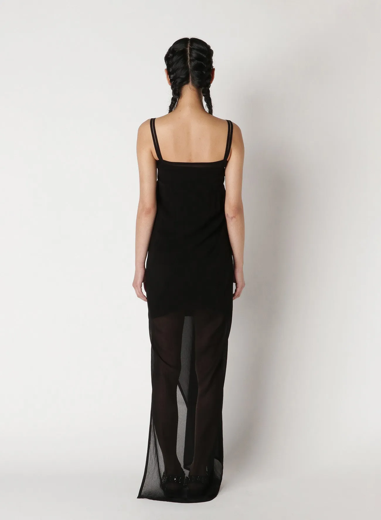 Cu/Chiffon Chest Knot Cami Dress sold by Yohji Yamamoto product image thumbnail 4