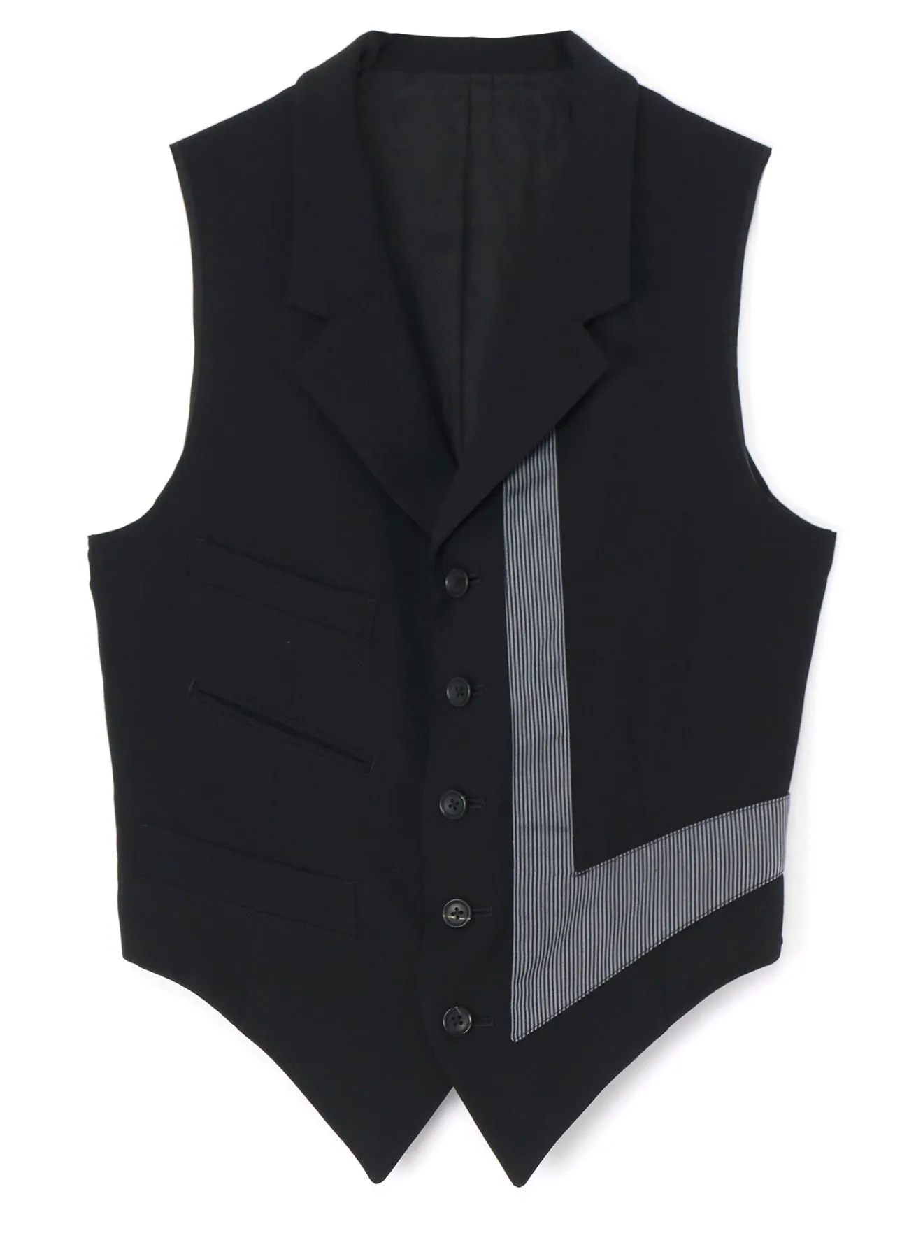 GABARDINE W-LEFT DECORATIVE CLOTH VEST sold by Yohji Yamamoto product image thumbnail 3