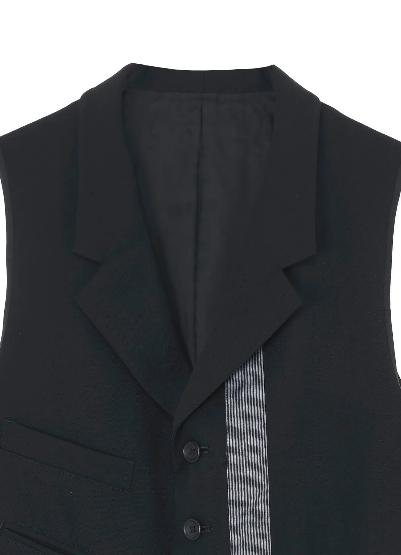 GABARDINE W-LEFT DECORATIVE CLOTH VEST sold by Yohji Yamamoto product image thumbnail 5