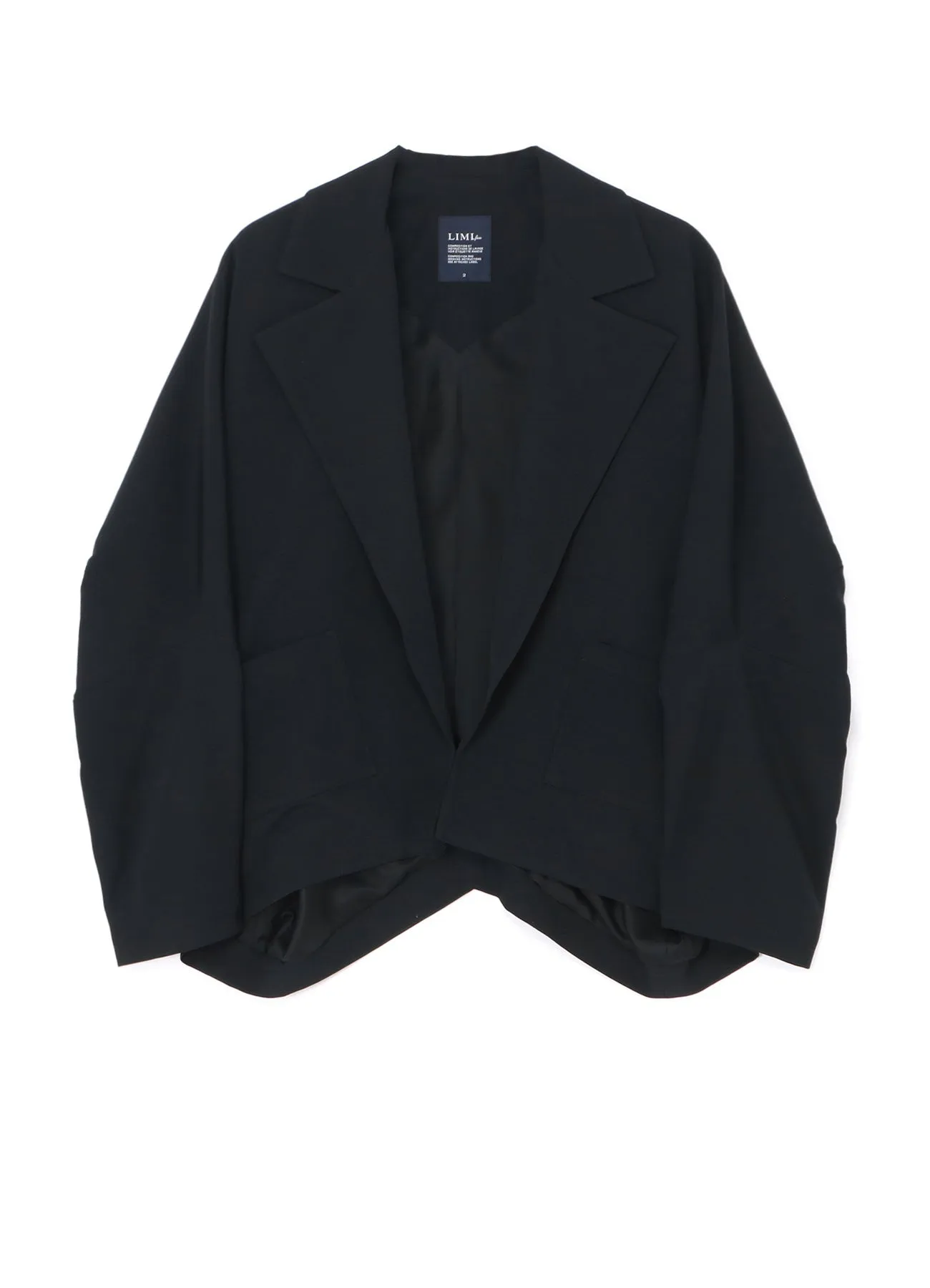 WOOL GABARDINE ELBOW PATCH SHORT JACKET sold by Yohji Yamamoto