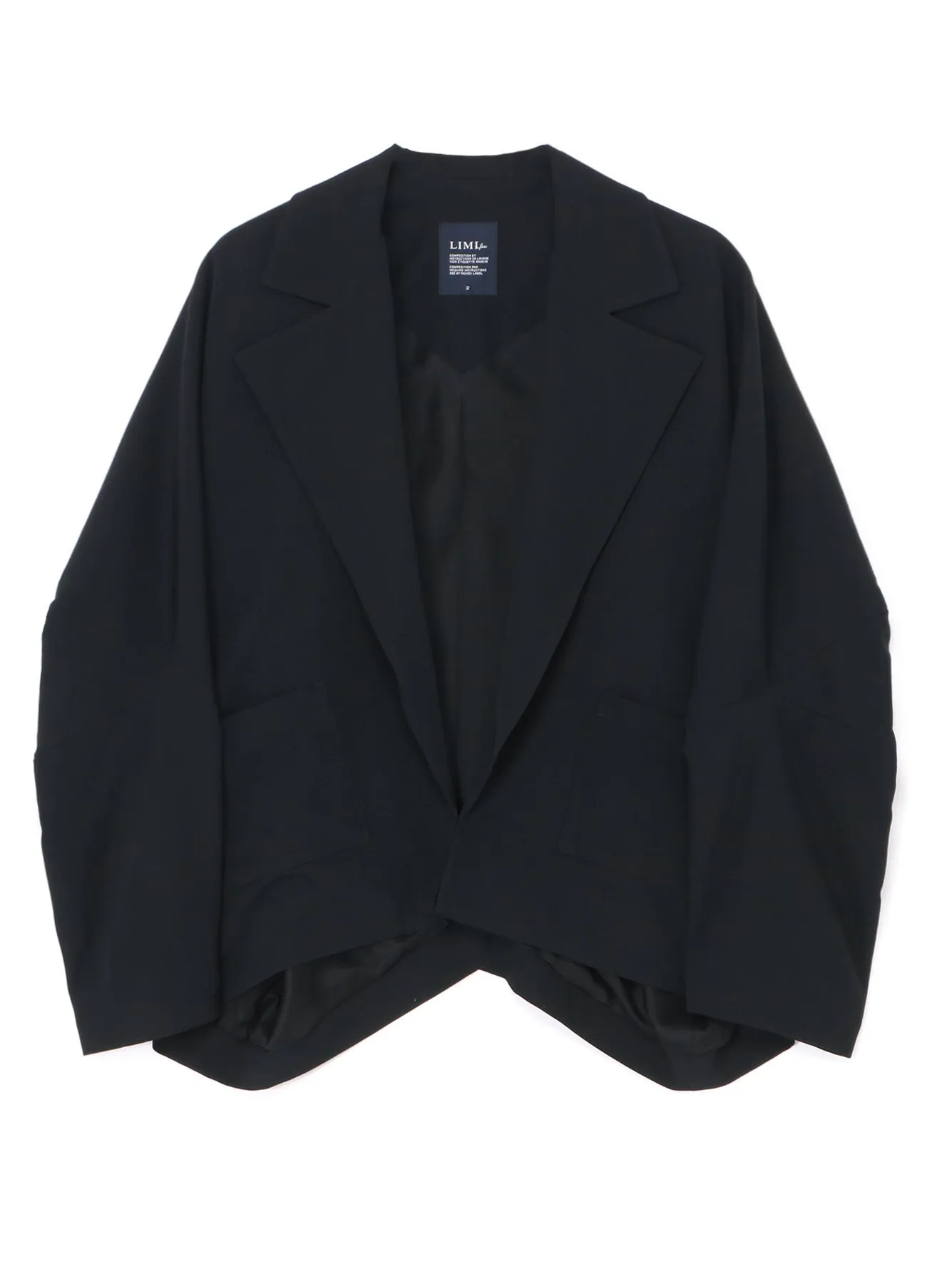 WOOL GABARDINE ELBOW PATCH SHORT JACKET sold by Yohji Yamamoto product image thumbnail 2