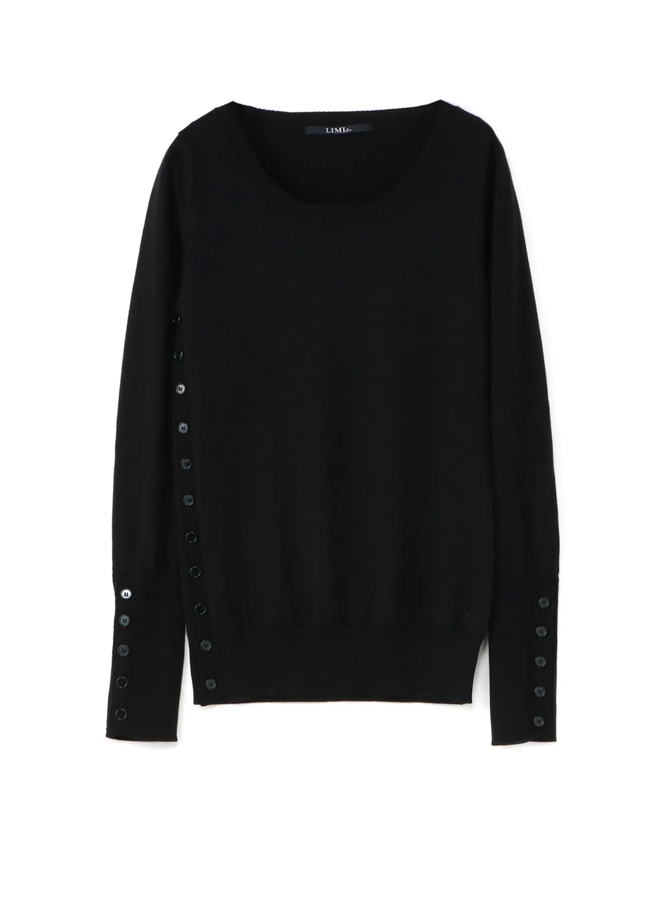 Standard Soft W/Washable Plain Stitch Side Buttoned Sweater sold by Yohji Yamamoto