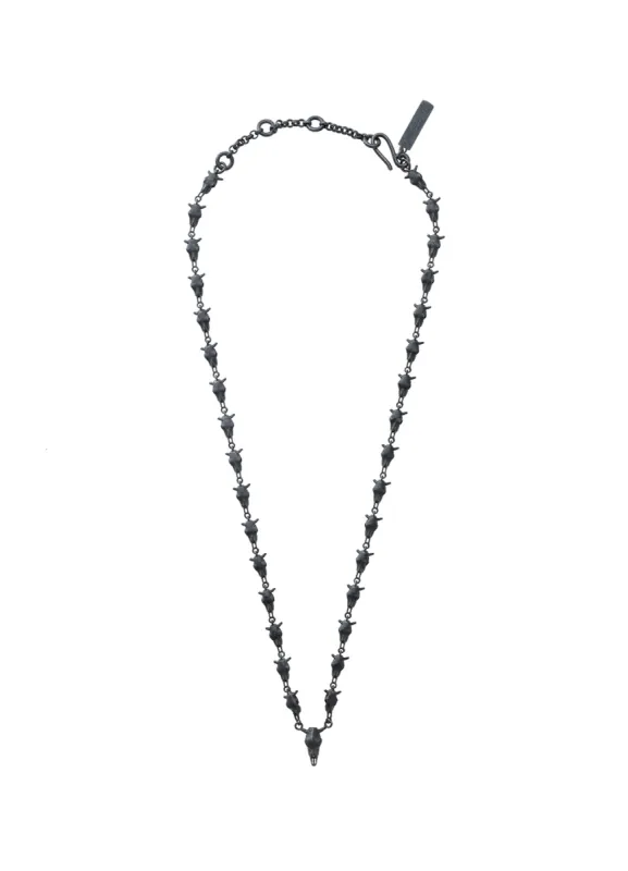 SILVER BK SKULL NECKLACE W/PENDANT sold by Yohji Yamamoto