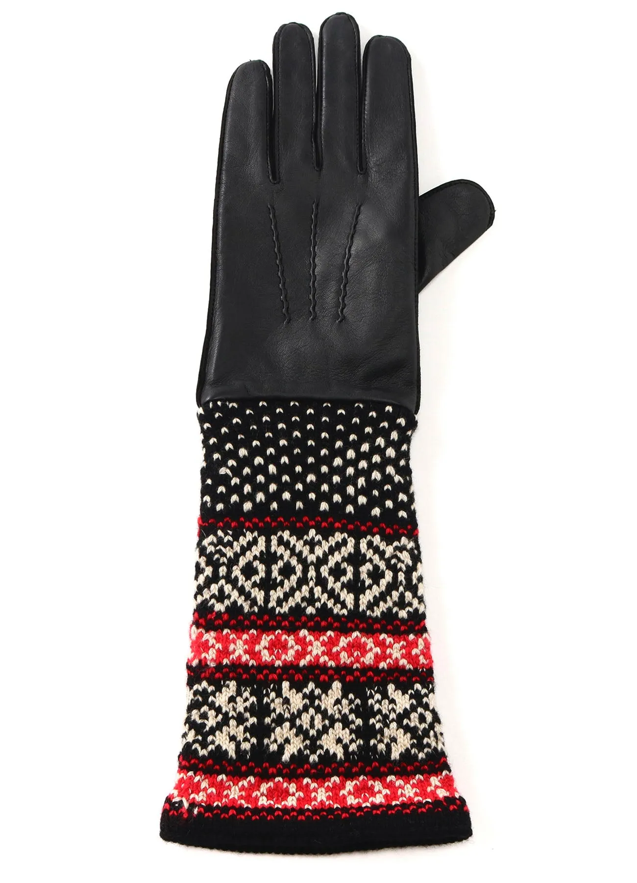 LAMB SKIN/WJQ KNIT CUFFS GLOVE sold by Yohji Yamamoto product image thumbnail 5