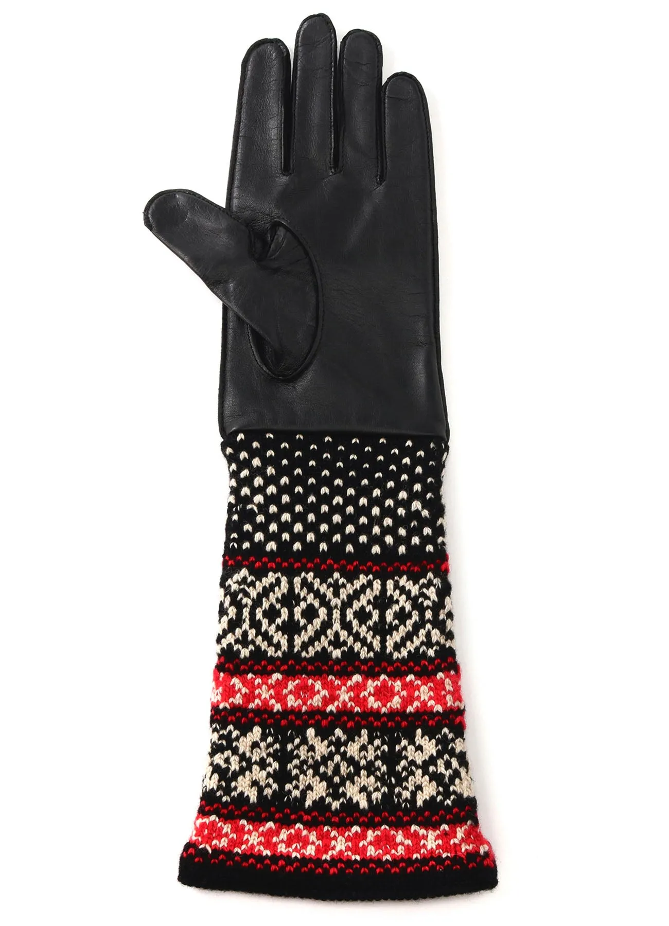 LAMB SKIN/WJQ KNIT CUFFS GLOVE sold by Yohji Yamamoto product image thumbnail 4