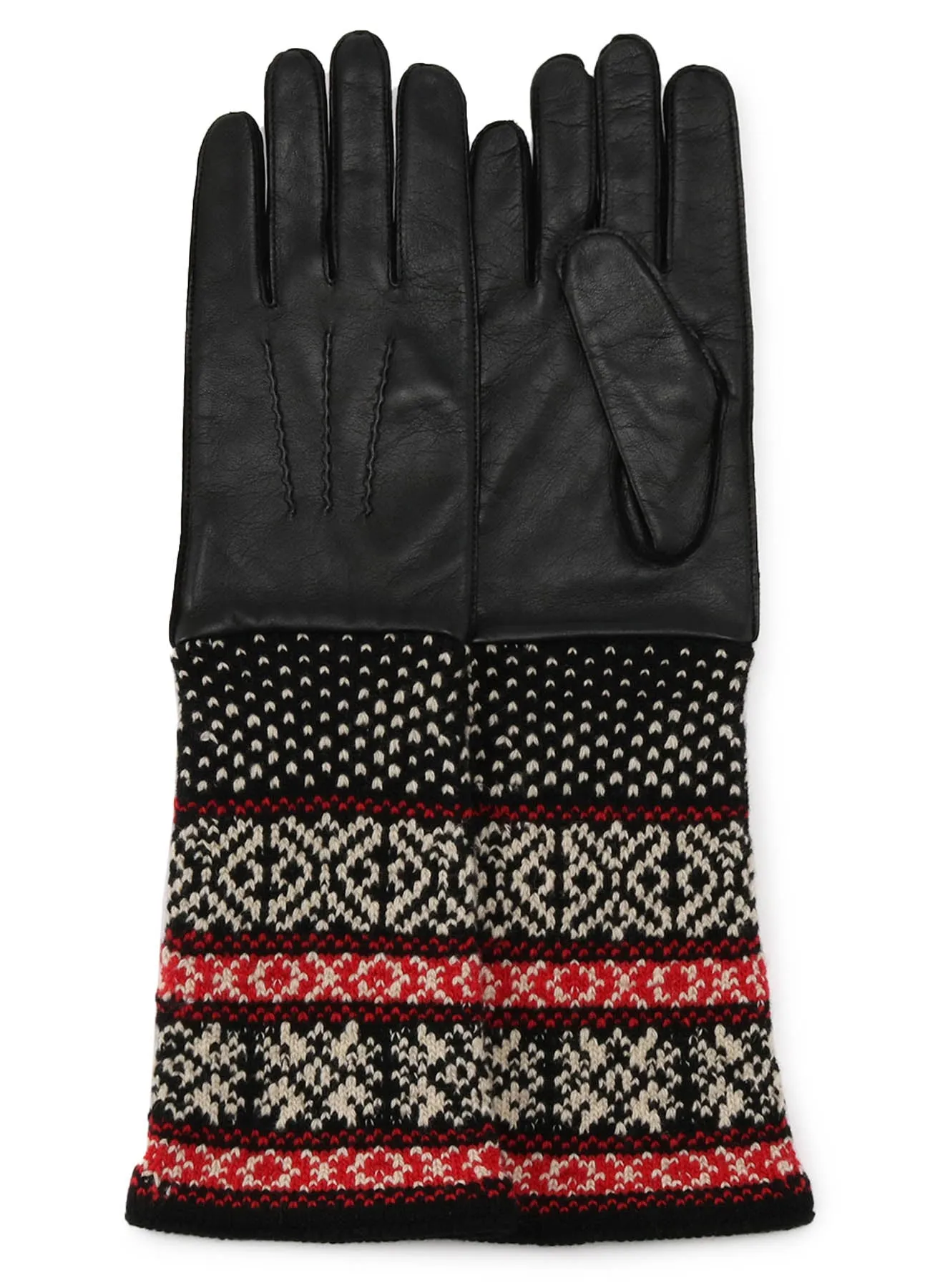 LAMB SKIN/WJQ KNIT CUFFS GLOVE sold by Yohji Yamamoto product image thumbnail 3