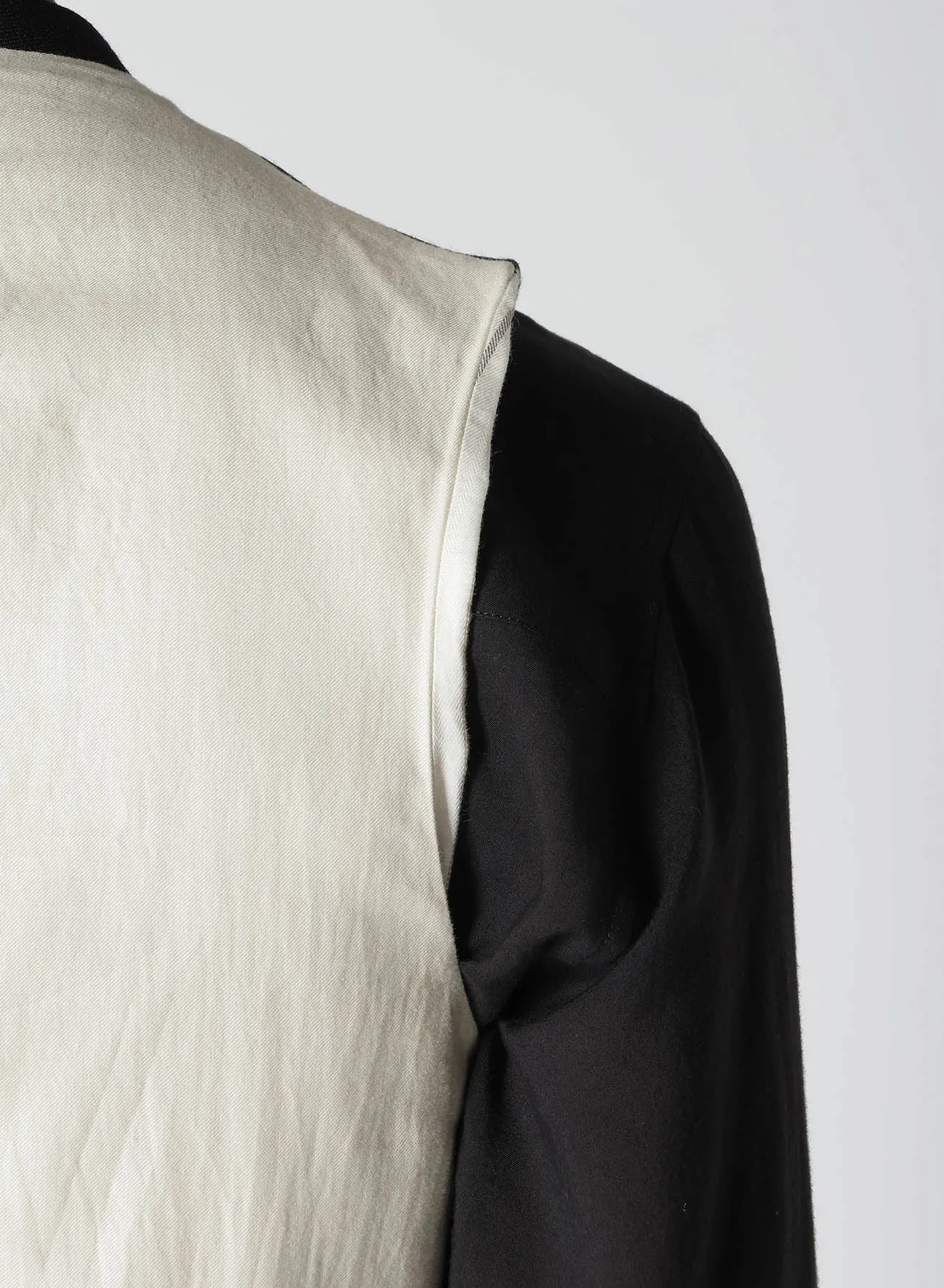 ARMY GABARDINE NOTCHED LAPEL GABARDINE VEST sold by Yohji Yamamoto product image thumbnail 5