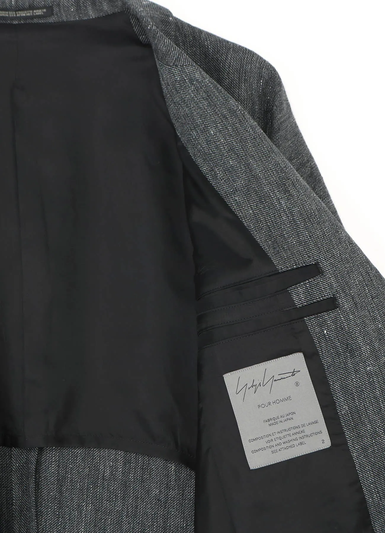 FLAX TOP GABARDINE RAGLAN SLEEVE JACKET sold by Yohji Yamamoto product image thumbnail 5