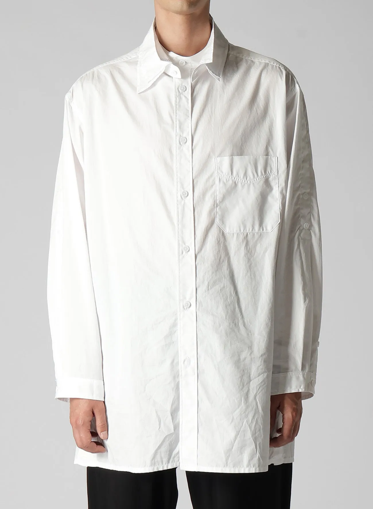 CHAIN STITCH BROARD A-CHAIN STITCH 3-LAYER COLLAR BLOUSE sold by Yohji Yamamoto product image thumbnail 2