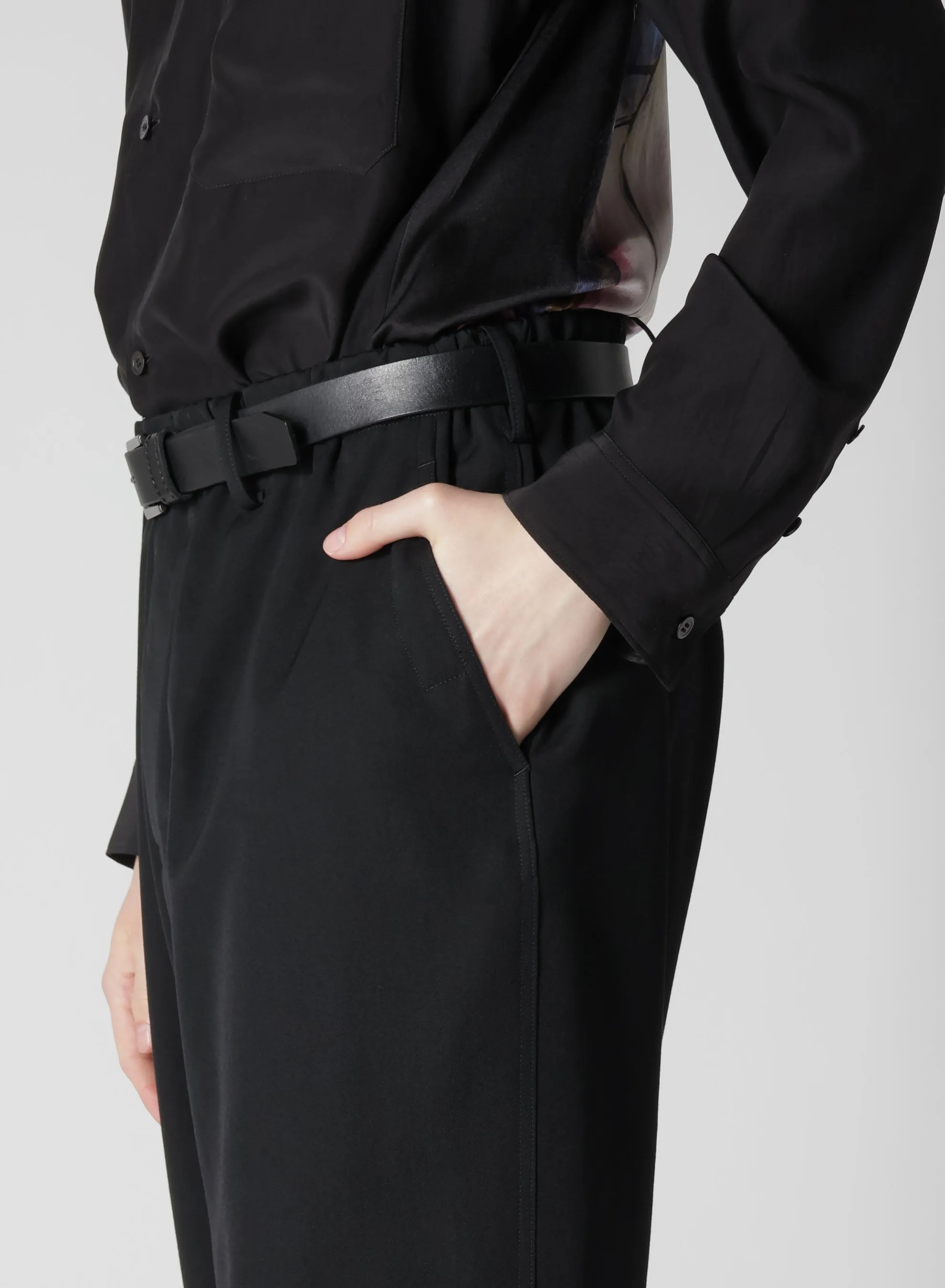 WOOL GABARDINE W STITCH PANTS sold by Yohji Yamamoto product image thumbnail 4