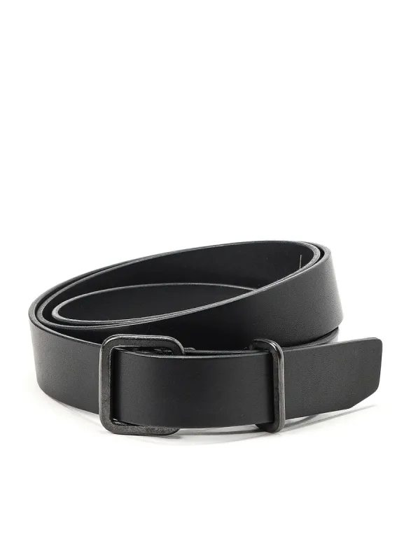 MATTE SOFT OIL LEATHER 30MM PLAIN BELT sold by Yohji Yamamoto