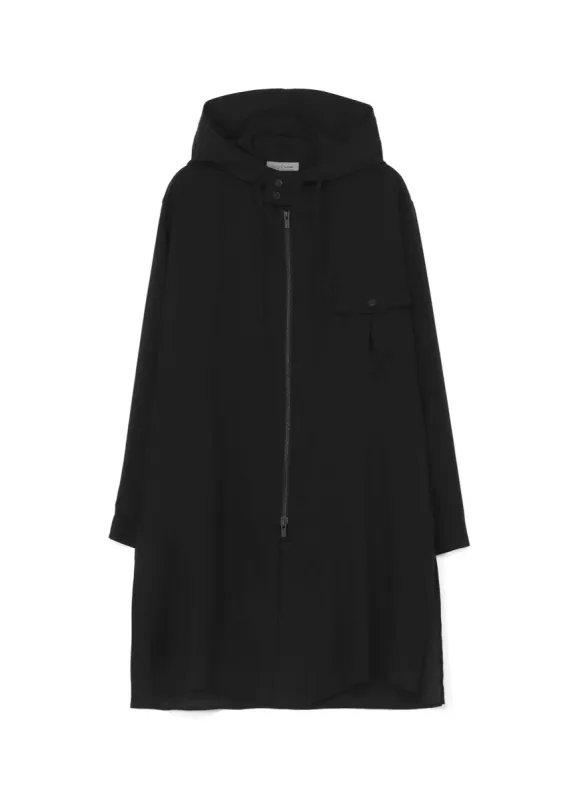 CM CELLULOSE LAWN A-ZIPPER HOOD B sold by Yohji Yamamoto