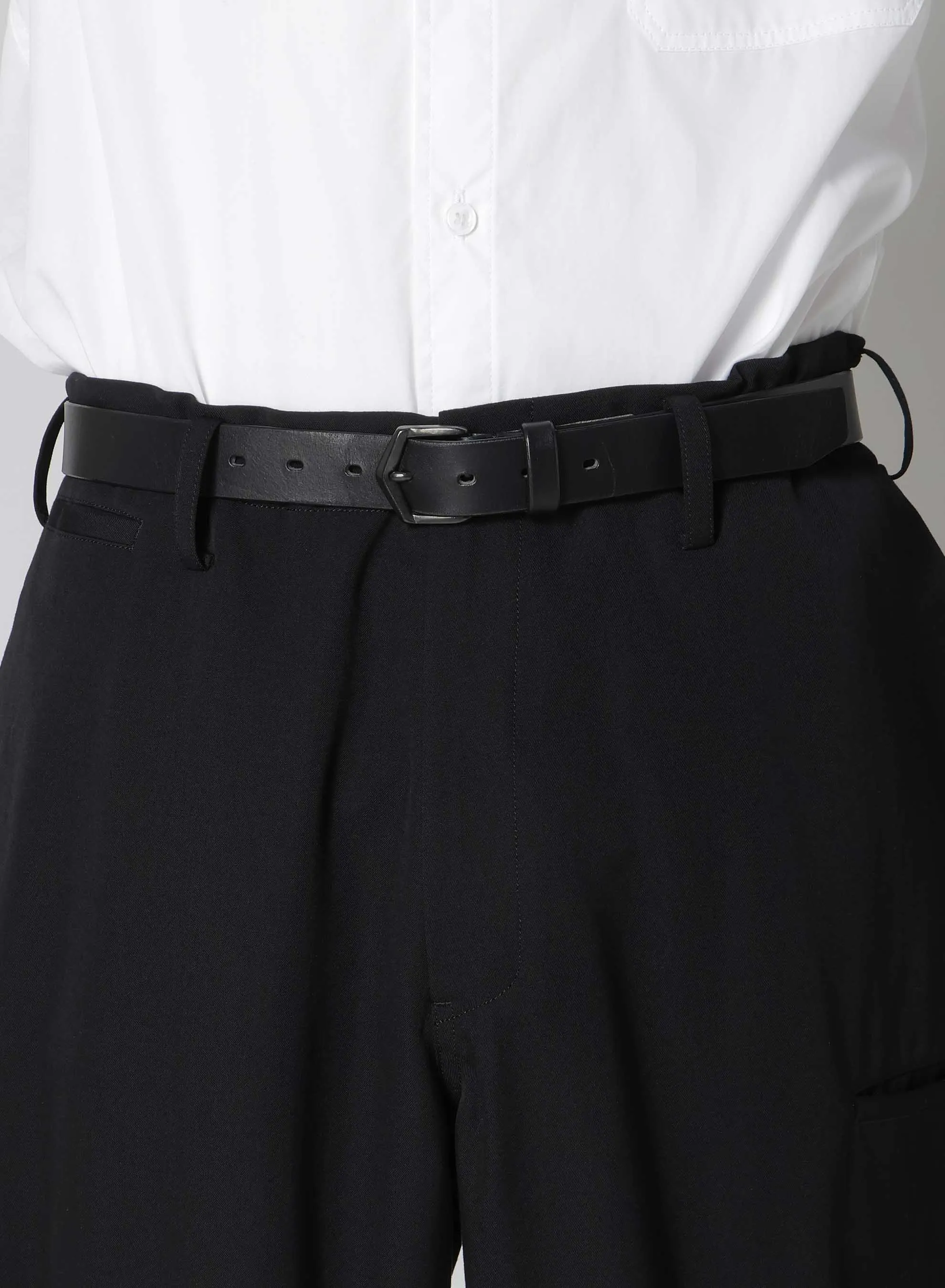 WOOL GABARDINE SIDE 3ST TUCK PANTS sold by Yohji Yamamoto product image thumbnail 4