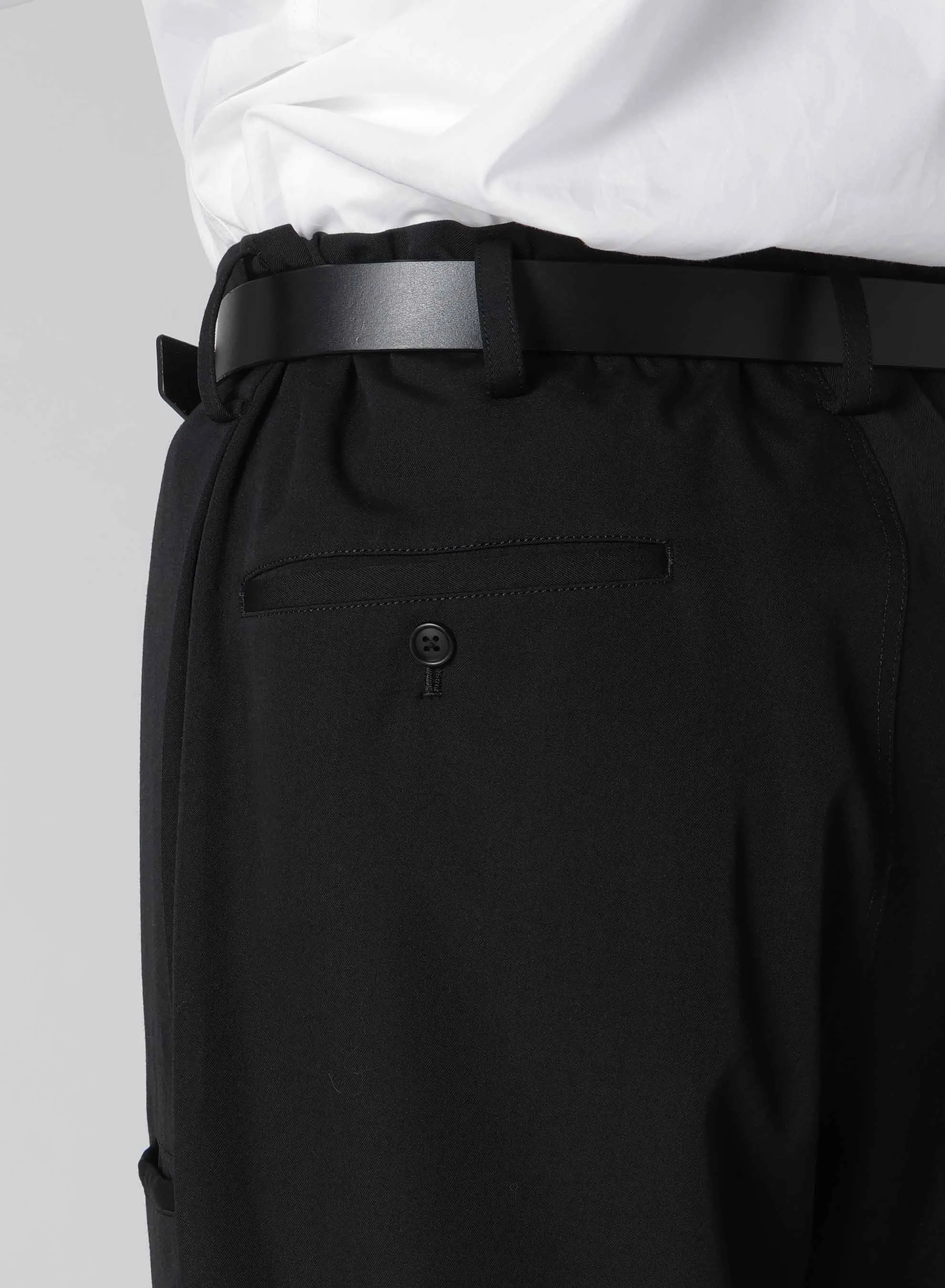 WOOL GABARDINE SIDE 3ST TUCK PANTS sold by Yohji Yamamoto product image thumbnail 5