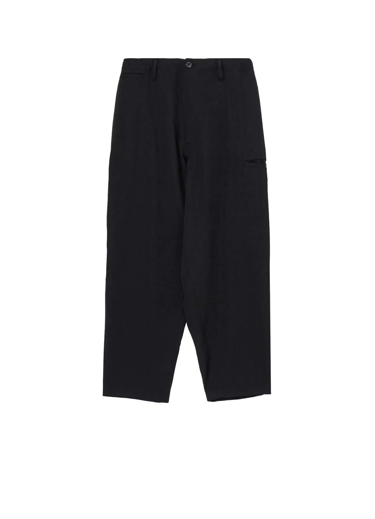 WOOL GABARDINE SIDE 3ST TUCK PANTS sold by Yohji Yamamoto
