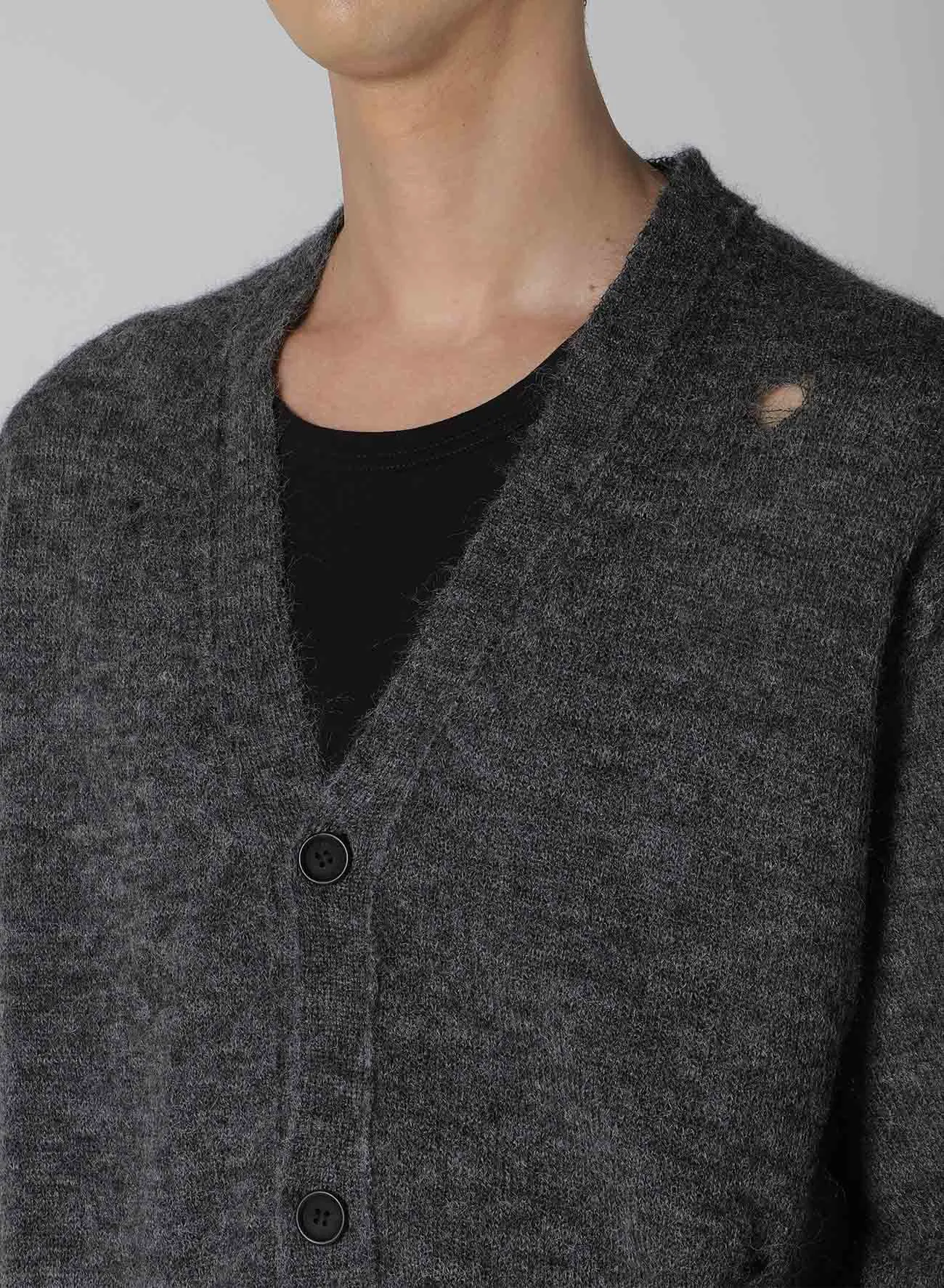 7G1P PLAIN STITCH V LONG CARDIGAN sold by Yohji Yamamoto product image thumbnail 3