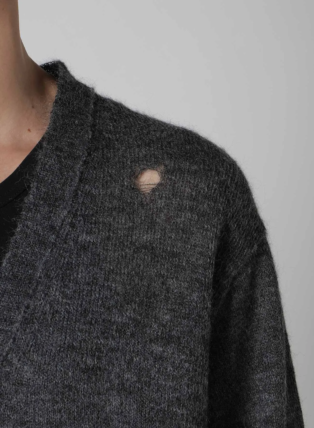 7G1P PLAIN STITCH V LONG CARDIGAN sold by Yohji Yamamoto product image thumbnail 5