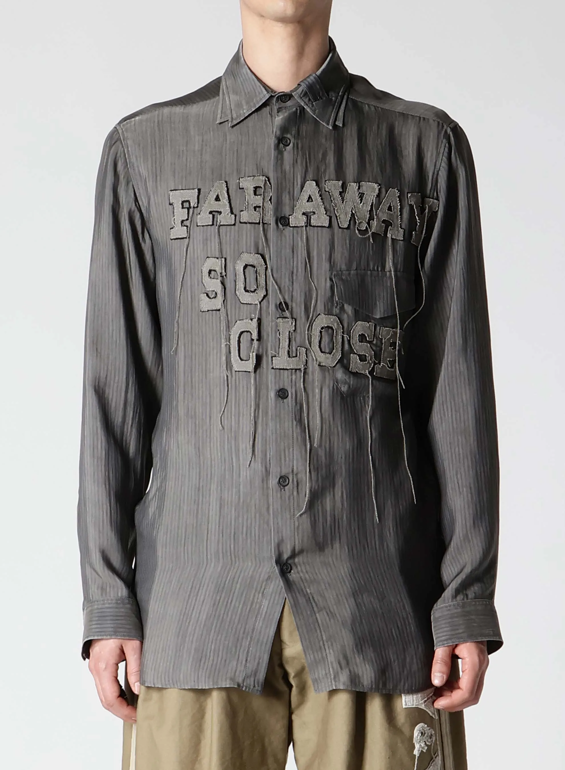 Cu STRIPE INK BLOUSE WITH PATCH sold by Yohji Yamamoto product image thumbnail 2