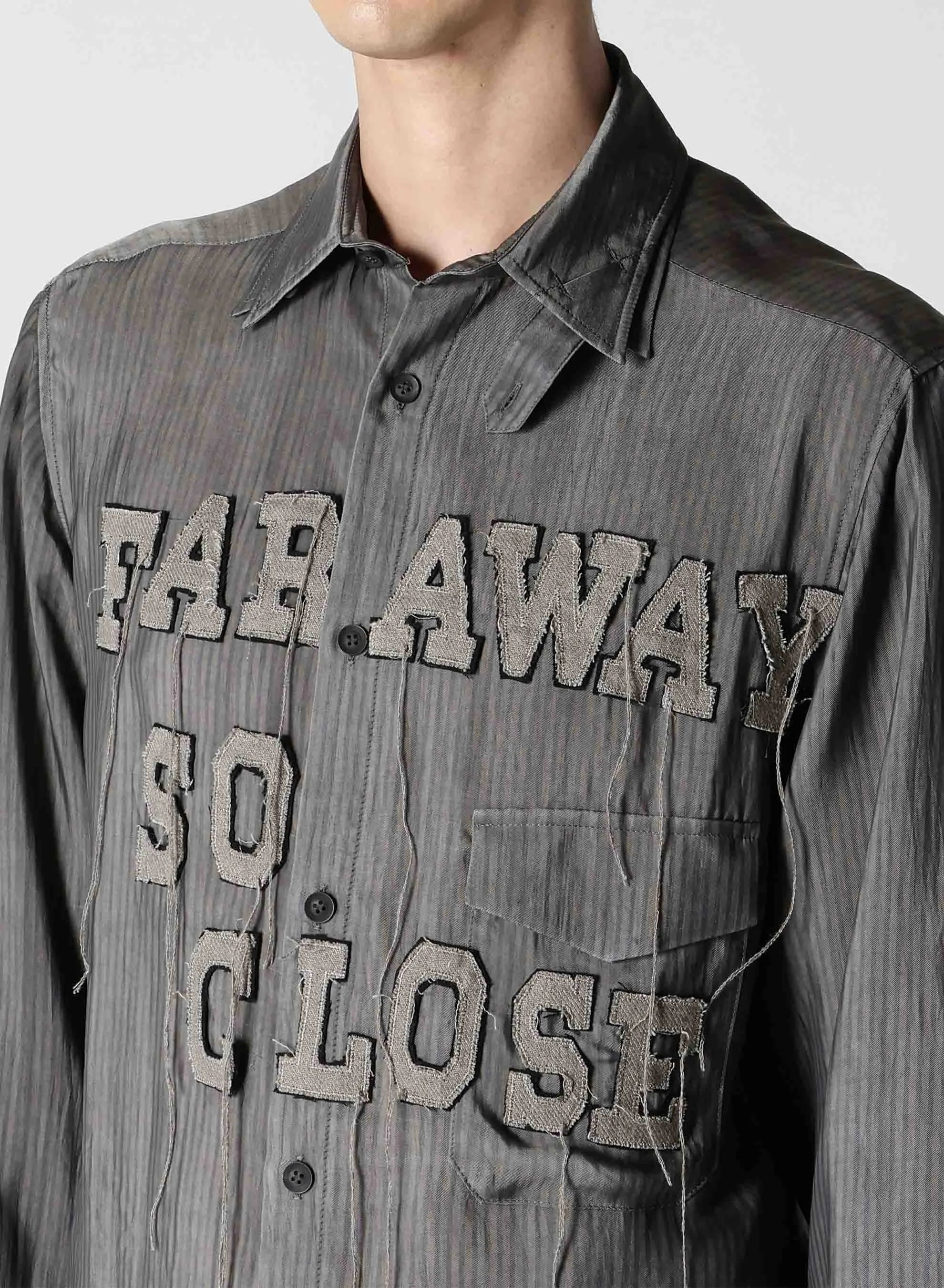 Cu STRIPE INK BLOUSE WITH PATCH sold by Yohji Yamamoto product image thumbnail 4