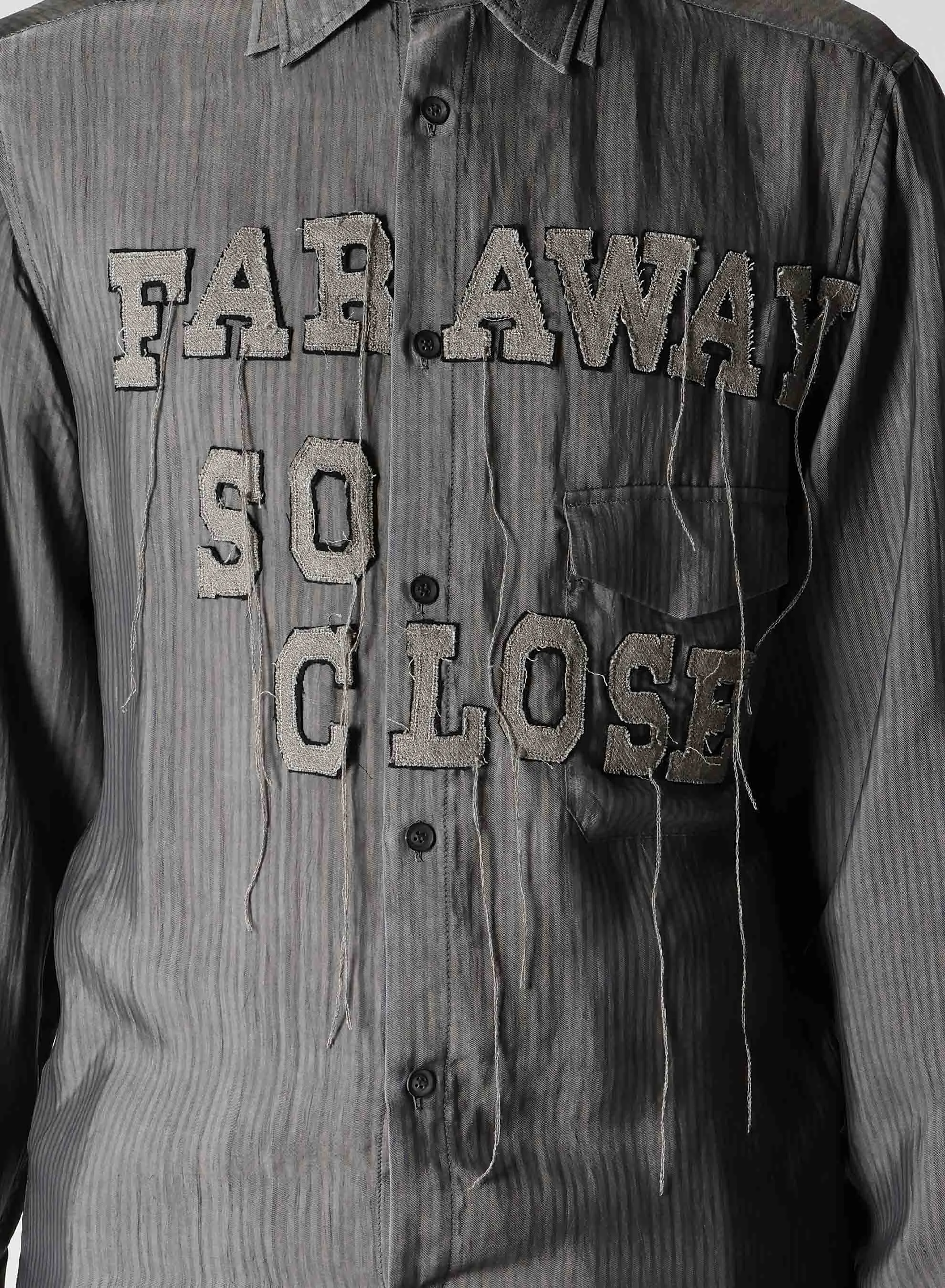 Cu STRIPE INK BLOUSE WITH PATCH sold by Yohji Yamamoto product image thumbnail 5