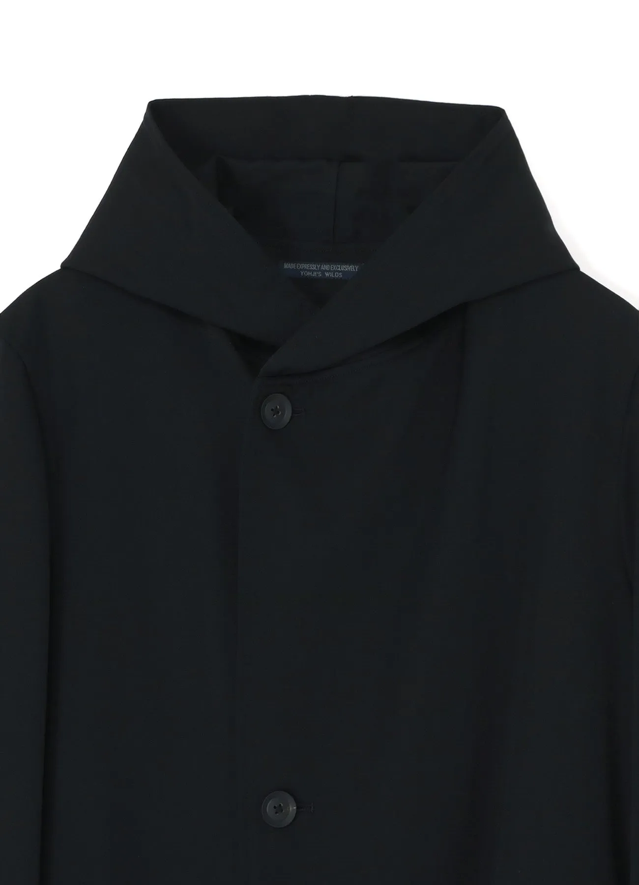WOOL GABARDINE HOODED COAT sold by Yohji Yamamoto product image thumbnail 4