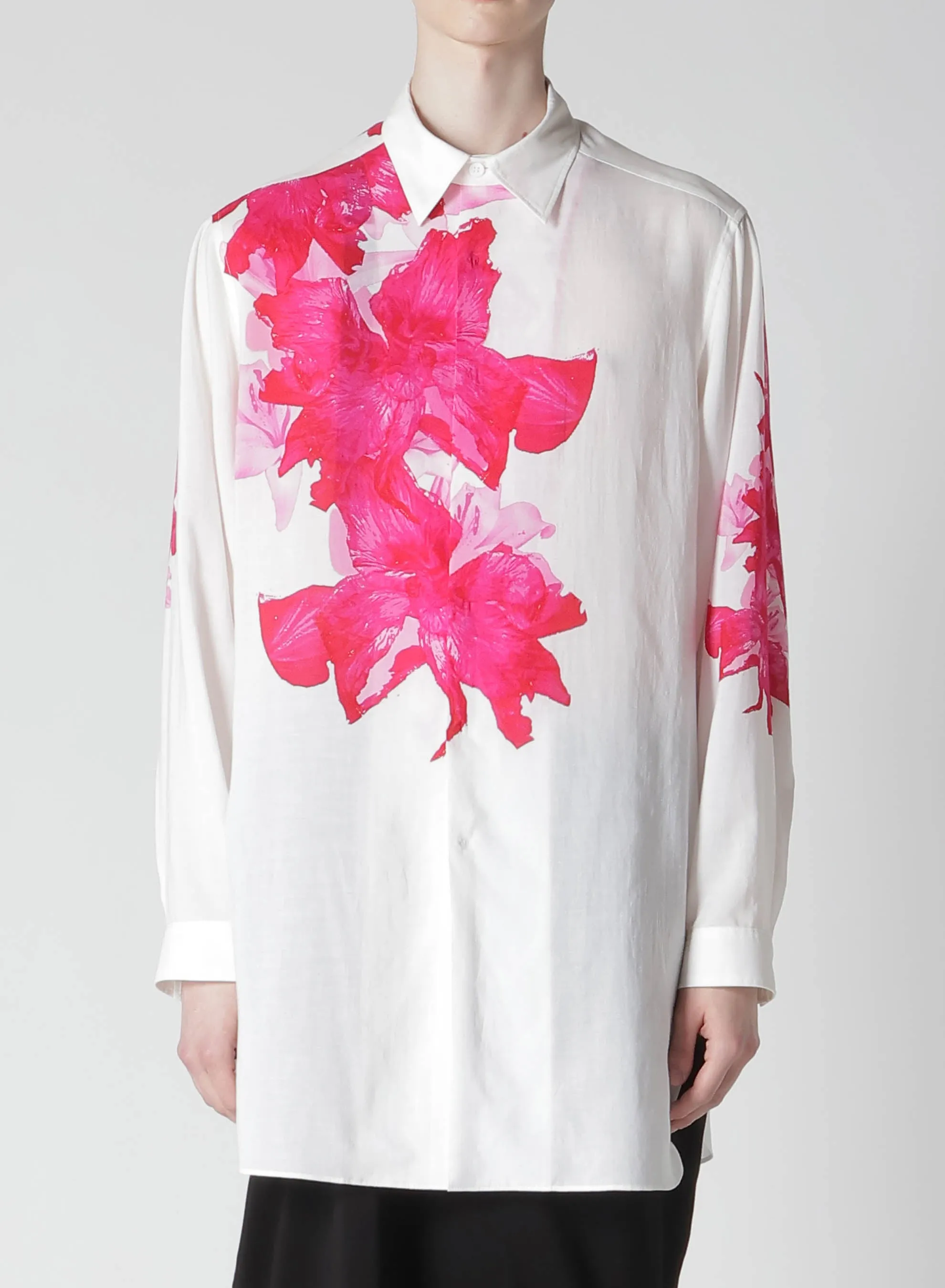 CELLULOSE PINK FLOWER DESIGNED BLOUSE sold by Yohji Yamamoto product image thumbnail 2