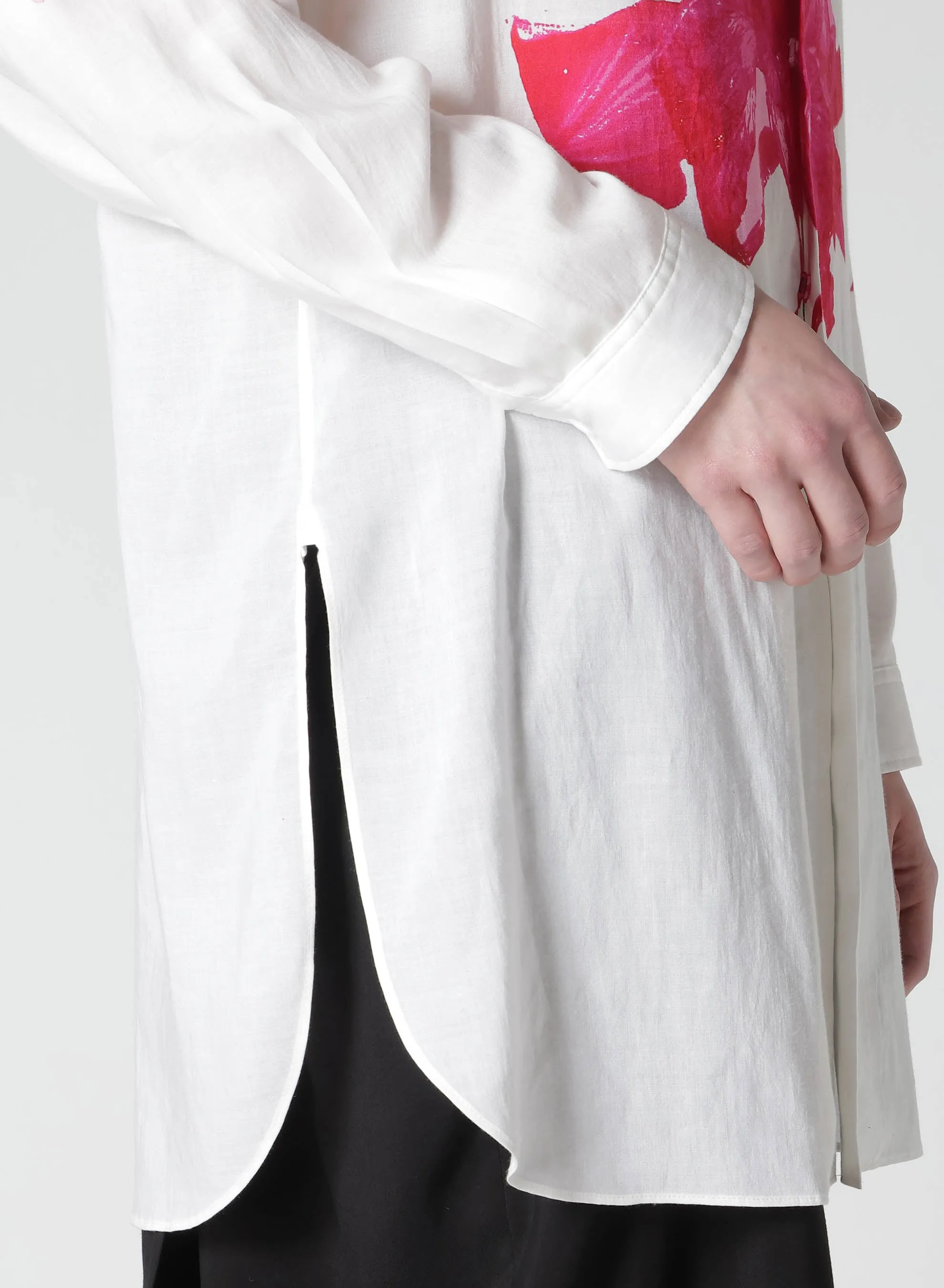 CELLULOSE PINK FLOWER DESIGNED BLOUSE sold by Yohji Yamamoto product image thumbnail 5